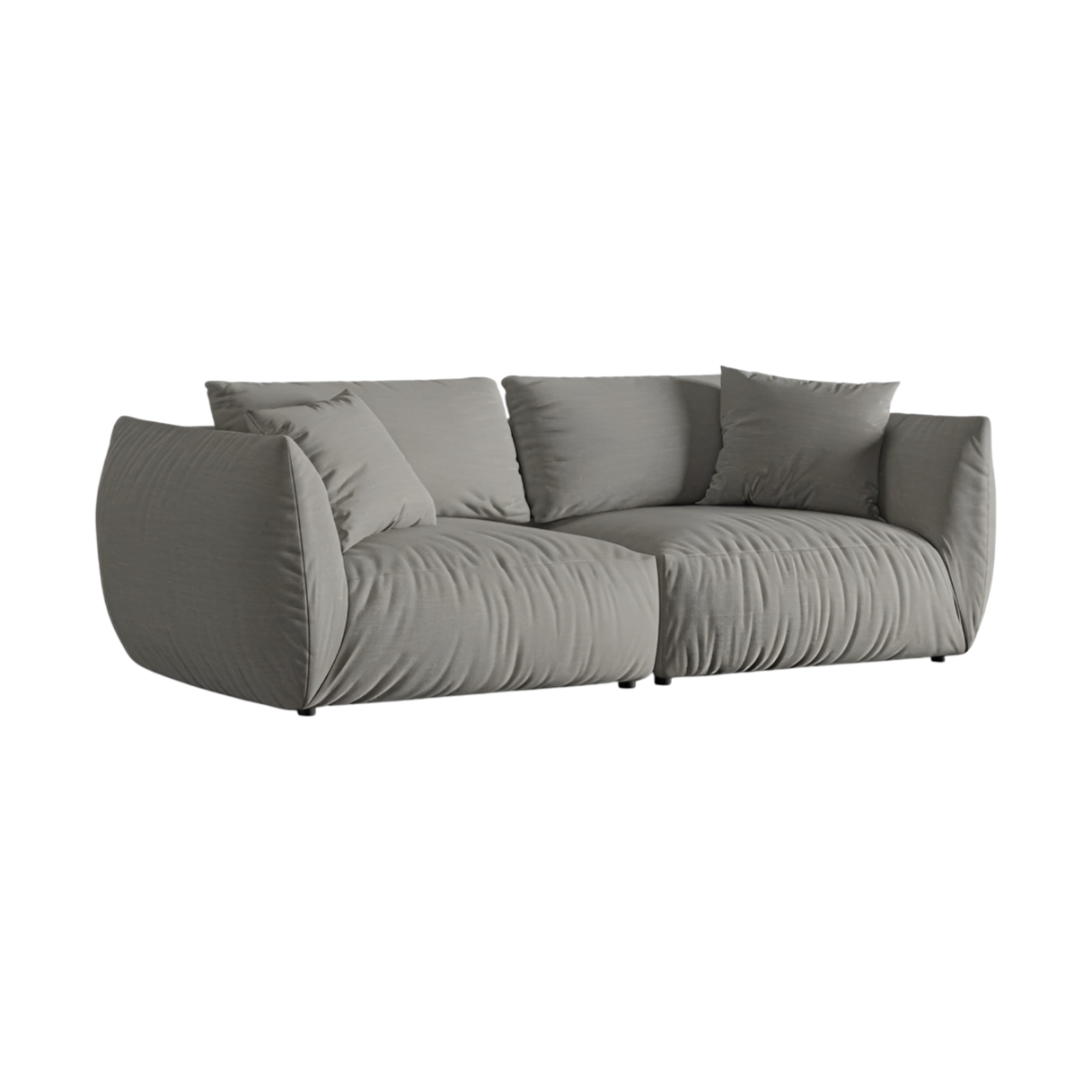 Sofa für 4 Personen CHRIS graues Chenille