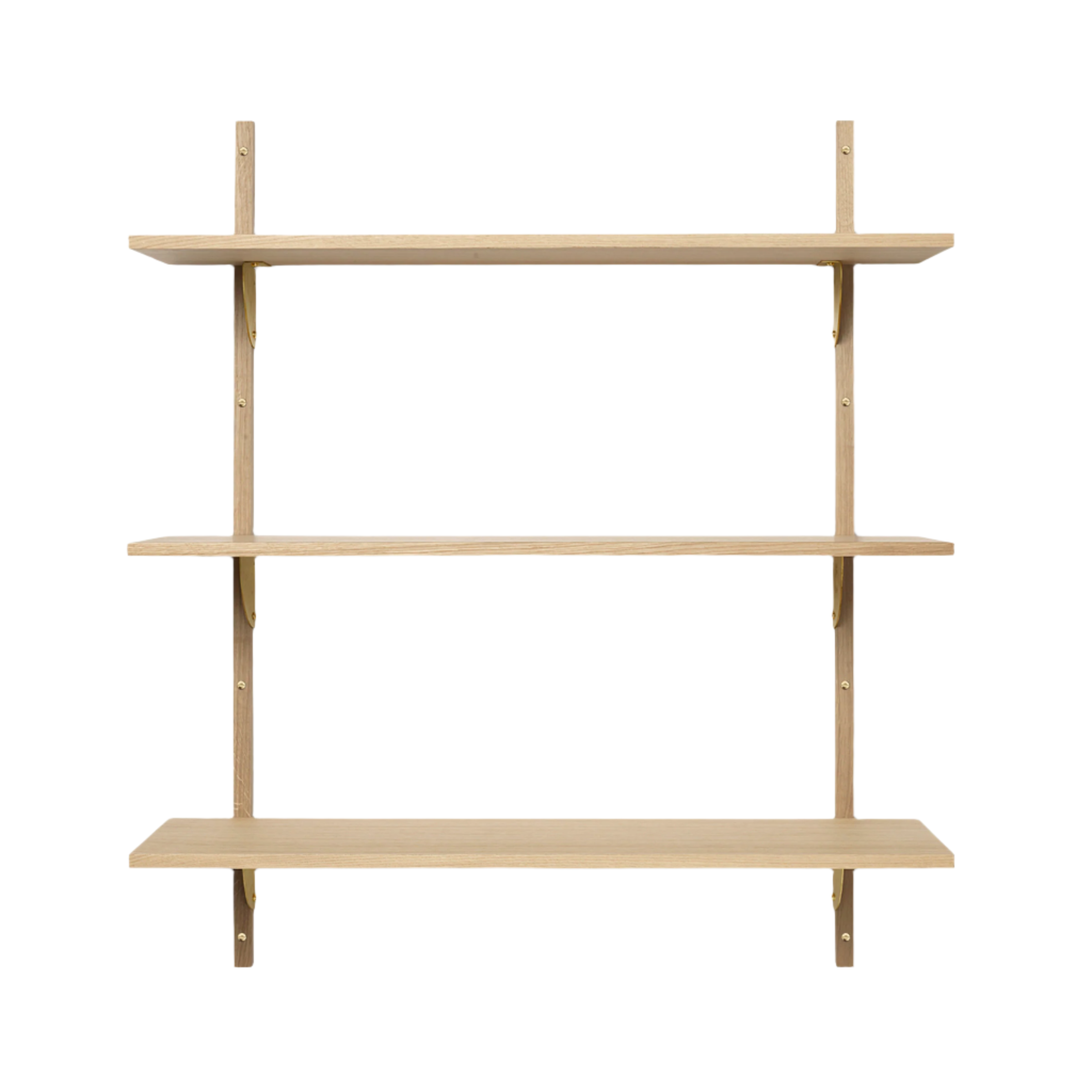 SECTOR TRIPLE WIDE plank eikenhout met messing afwerking