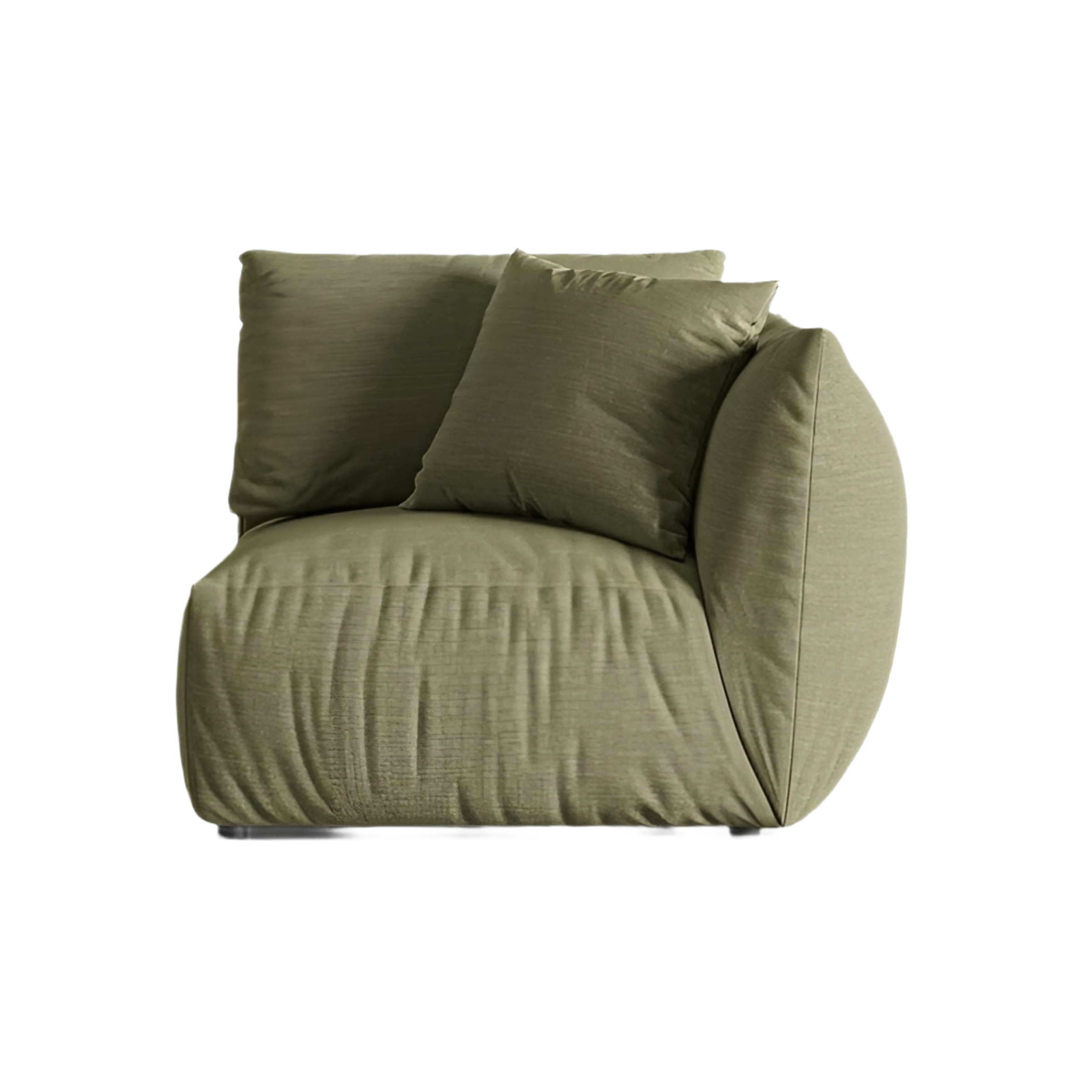 Modulares Sofa CHRIS - rechte Element in hellgrünem Chenille