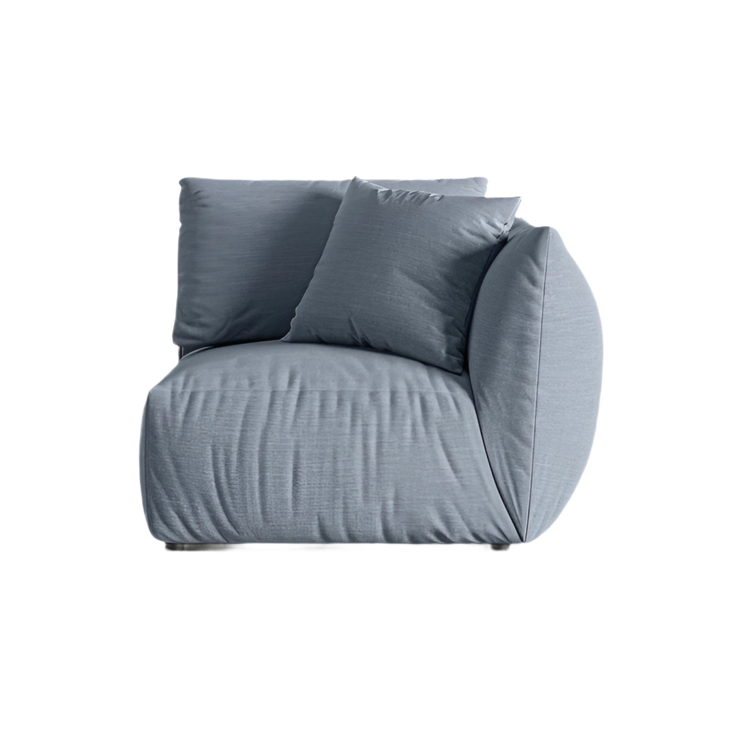 Modulaire bank CHRIS - rechts element lichtblauw chenille