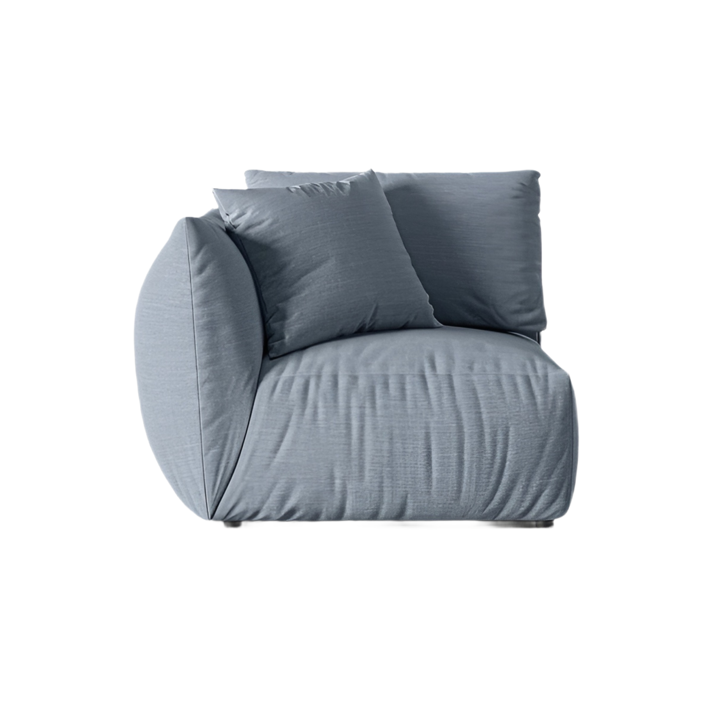 Modulaire bank CHRIS - linker element lichtblauw chenille