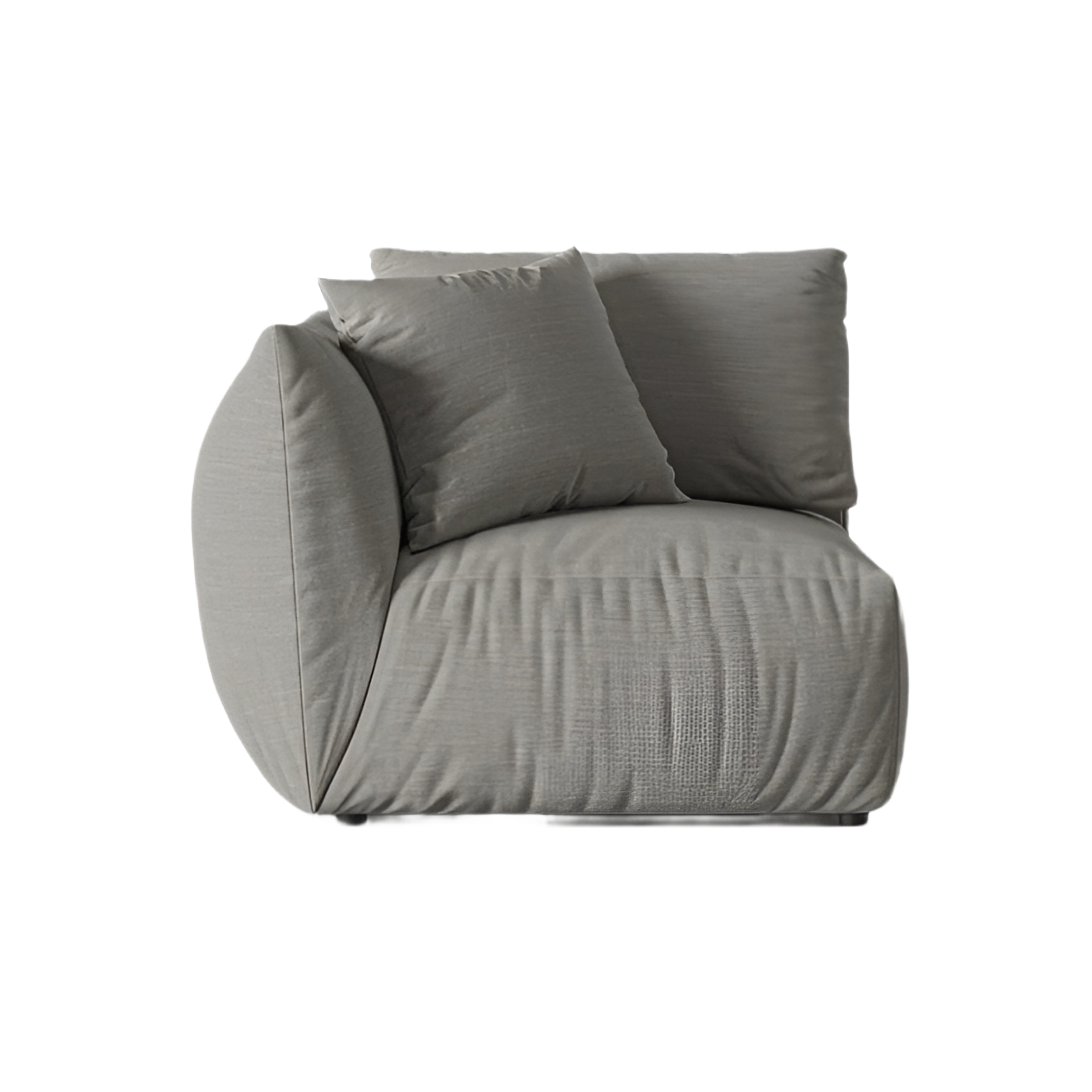 Modulaire bank CHRIS - linker element grijs chenille