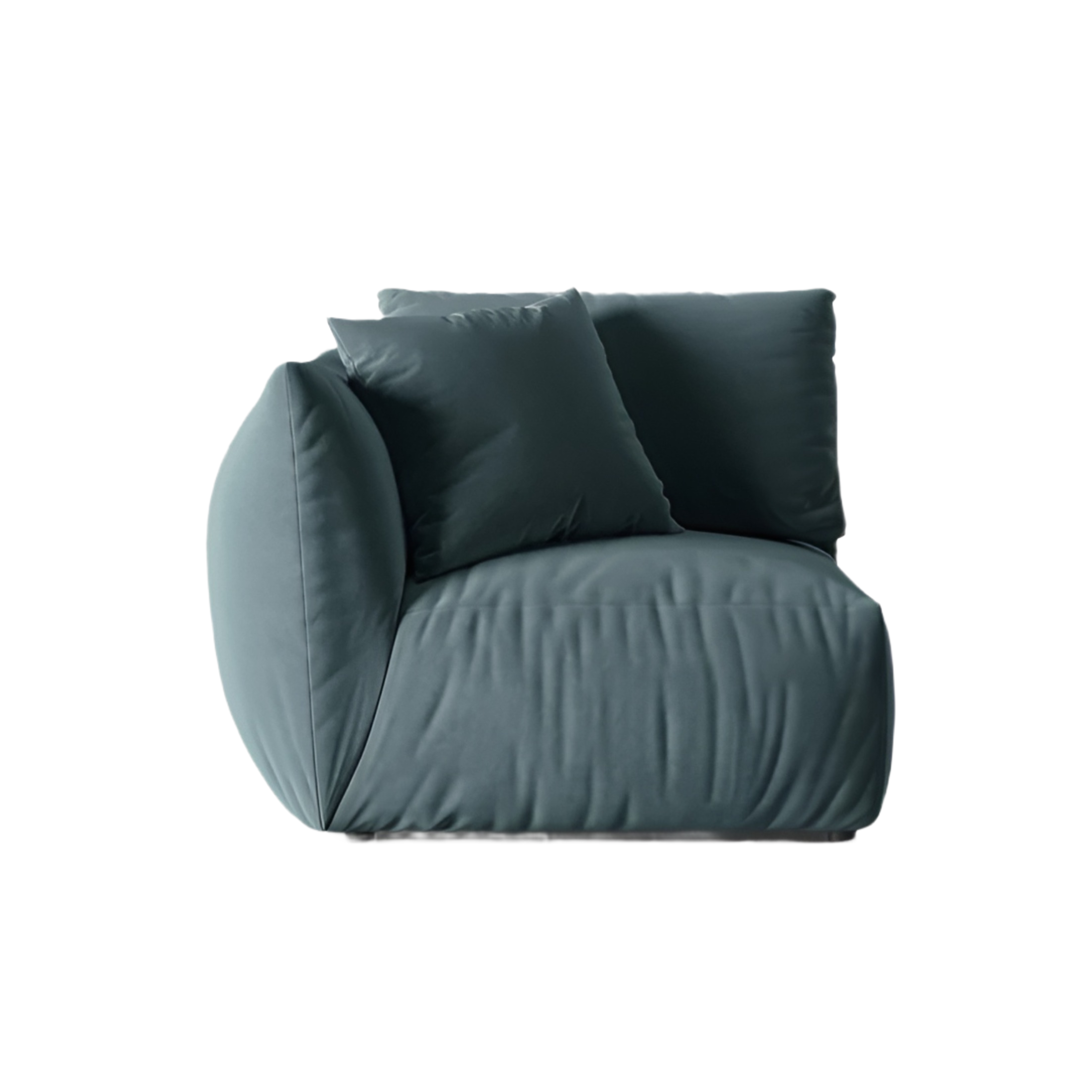CHRIS Velvet Modular Sofa - Left Element Light Blue