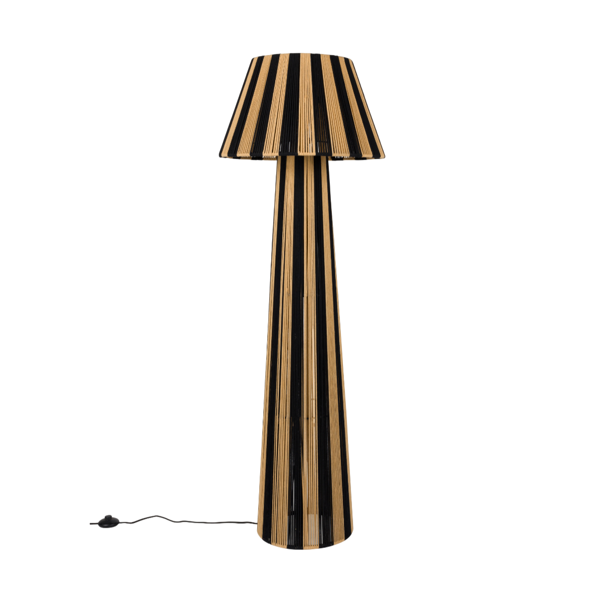 Stehlampe STRIPE IT UP hellbraun mit Schwarz