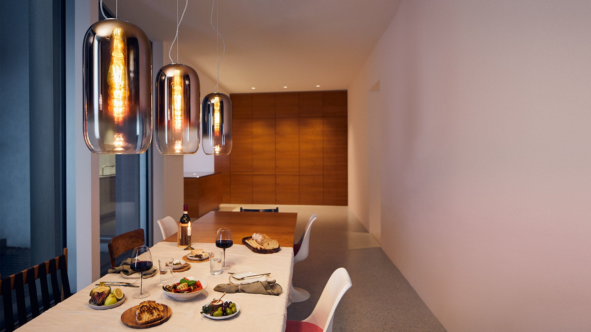 Hanglamp GOPLE bruin met zwarte afwerking