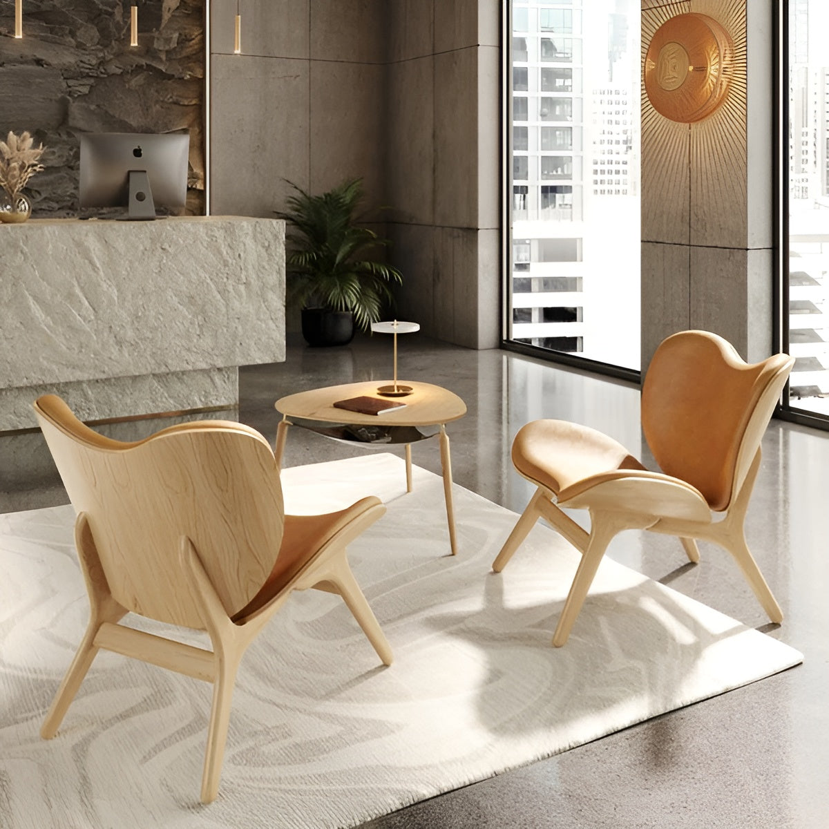 Hang Out salontafel eiken met zilveren steunen