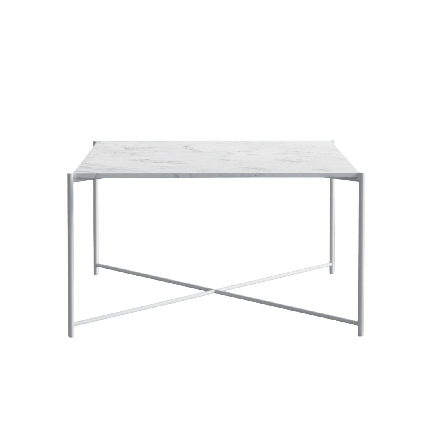 HARRY Coffee Table with Marble Top and Steel Base