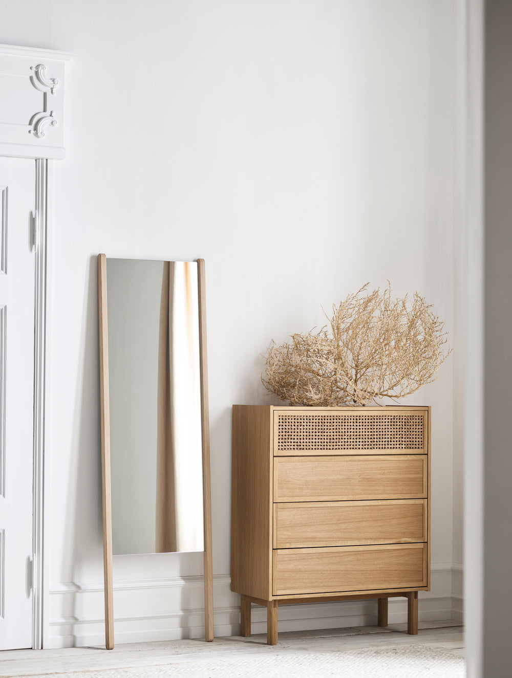 Lustro HAVEN frame van gebleekt eikenhout