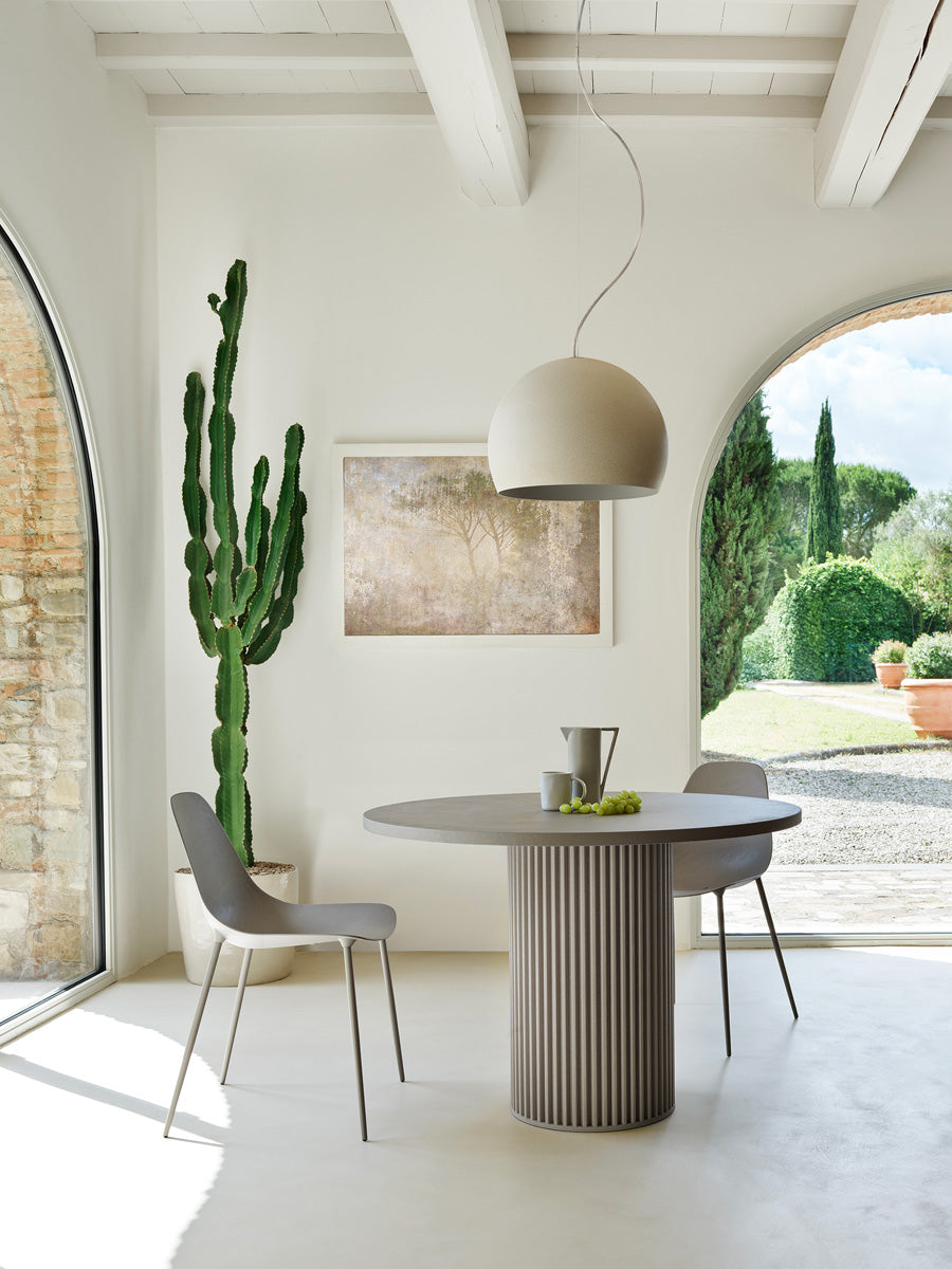 Ronde buiten tafel HERCLE beige