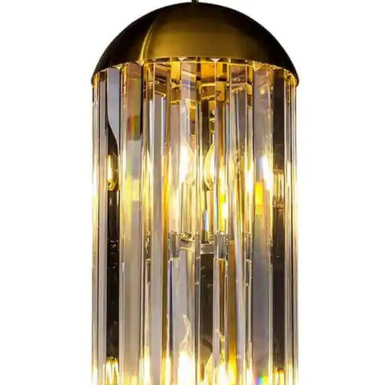 Hanglamp SILA van kristal met bruin