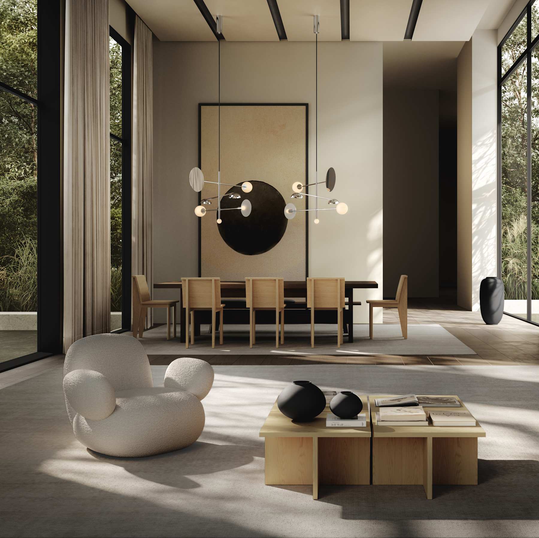 SUNAO SLIM Vase schwarze Keramik