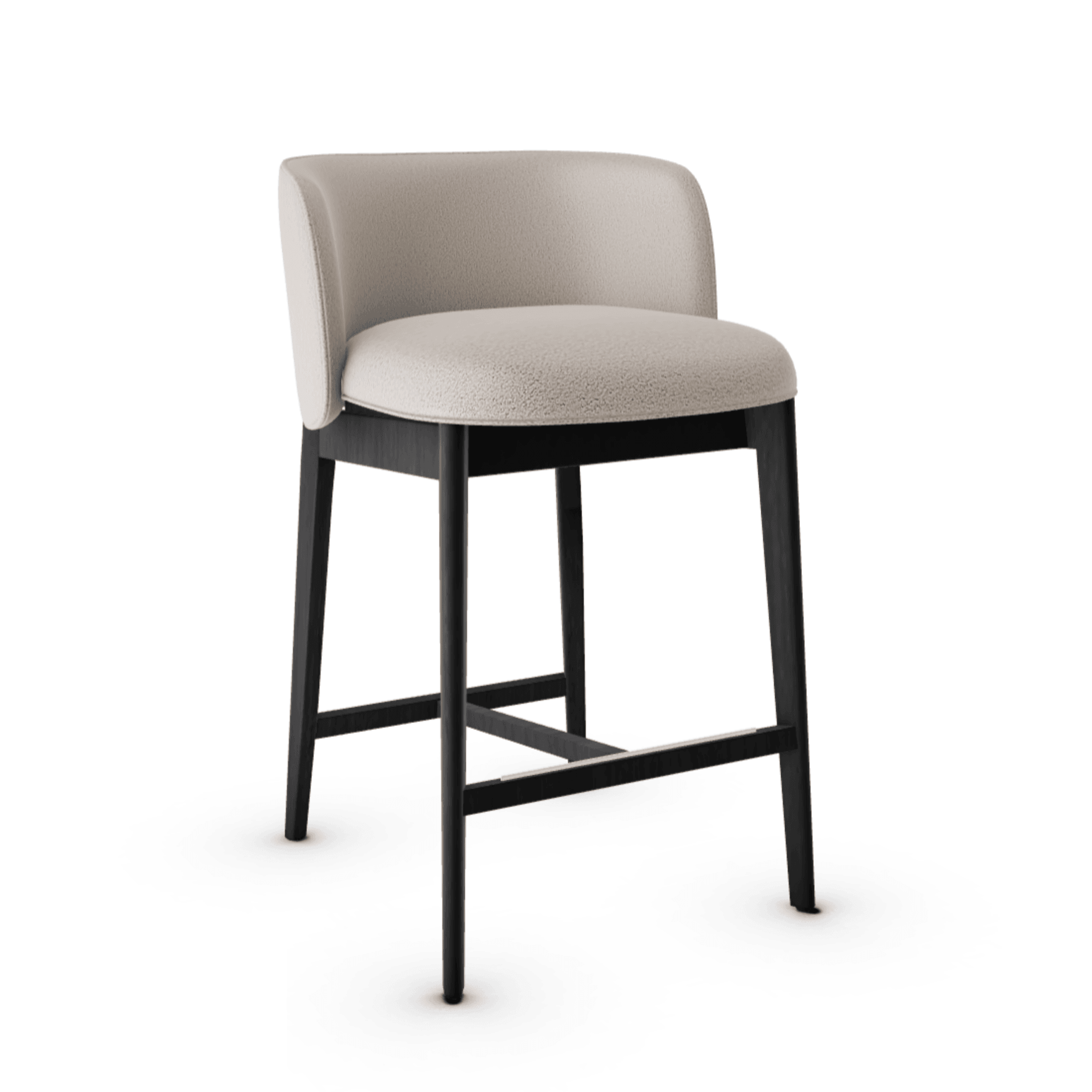 Hoker ABREY boucle taupe Calligaris matowa czerń Eye on Design