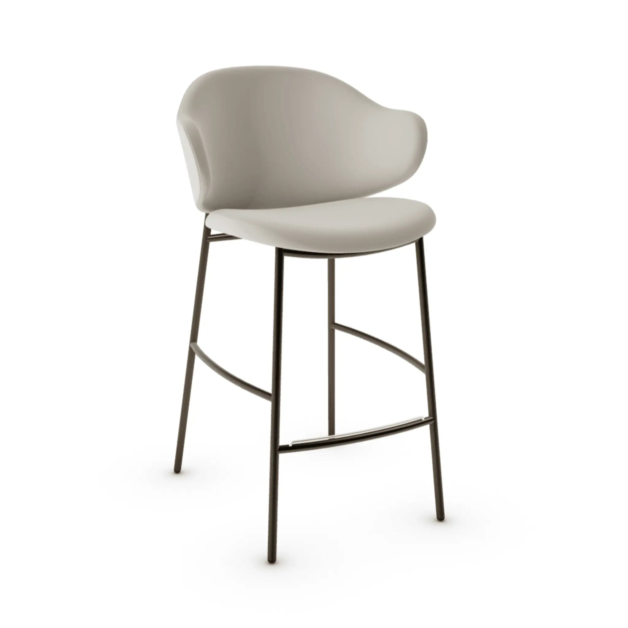 Hoker aksamitny HOLLY kremowy – metal, Calligaris