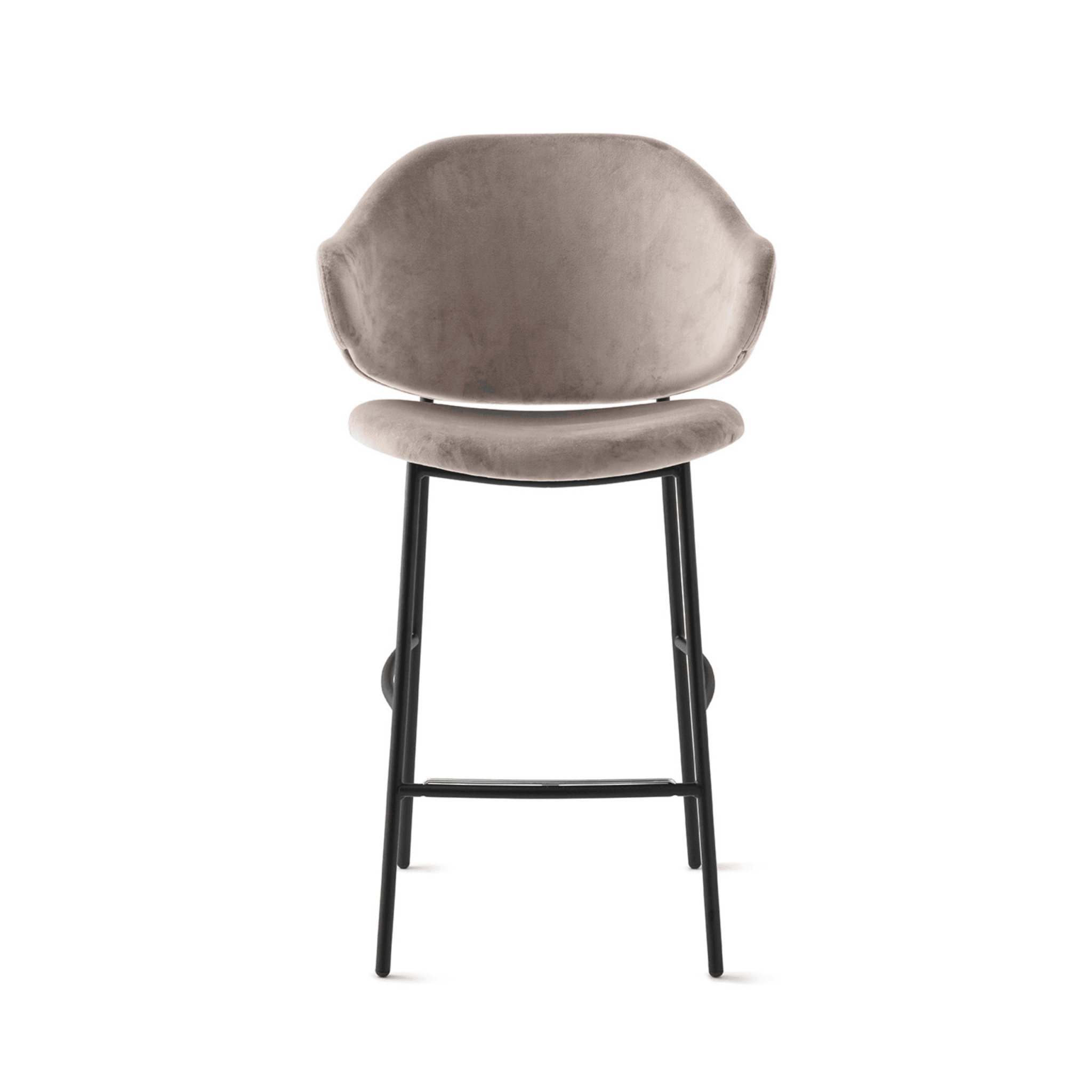 Hoker aksamitny HOLLY piaskowy Calligaris matowa czerń Eye on Design