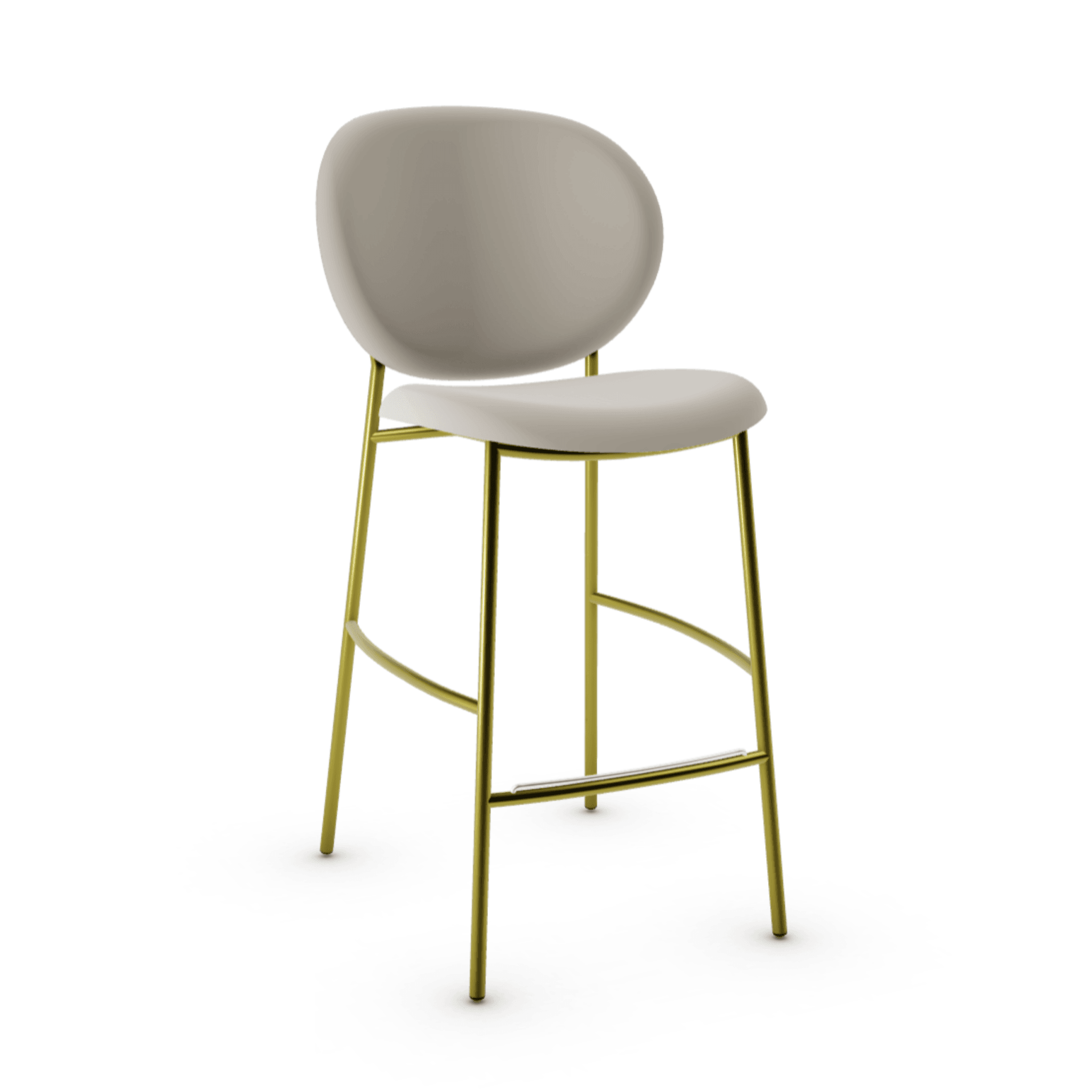 Hoker aksamitny INÈS kremowy Calligaris matowy mosiądz Eye on Design