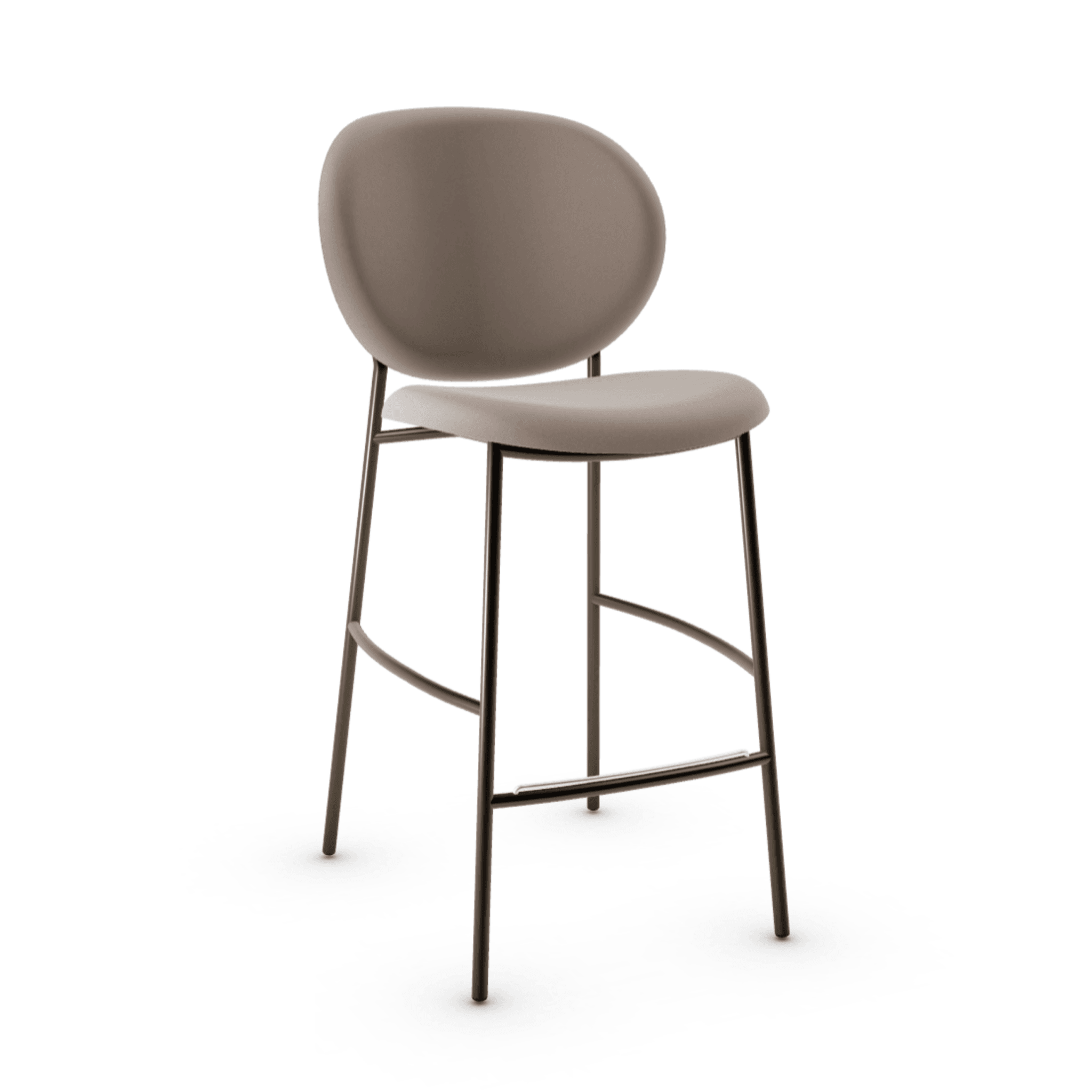Hoker aksamitny INÈS piaskowy Calligaris matowy brąz Eye on Design