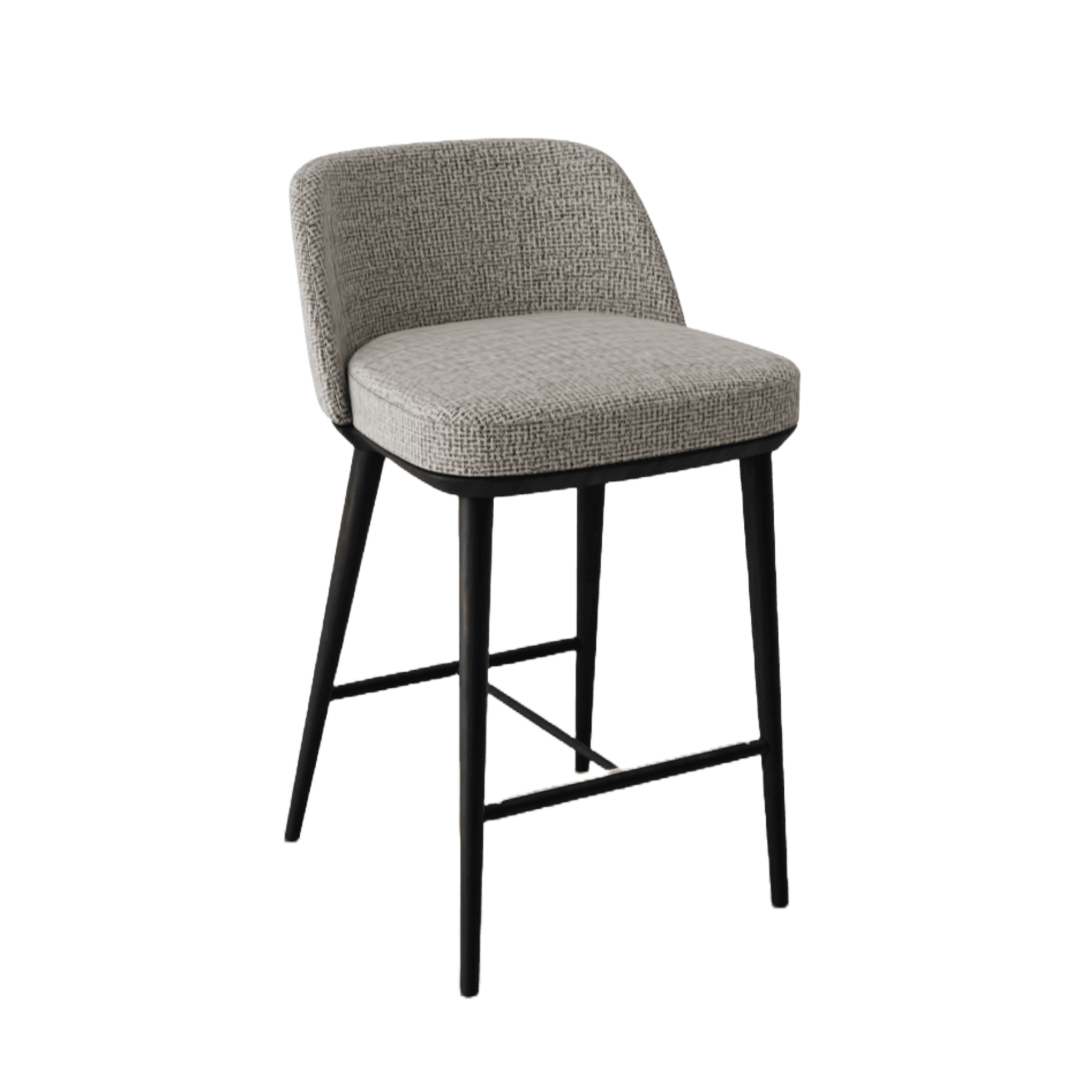 Hoker FOYER boucle beżowy Calligaris drewniana matowa czerń Eye on Design