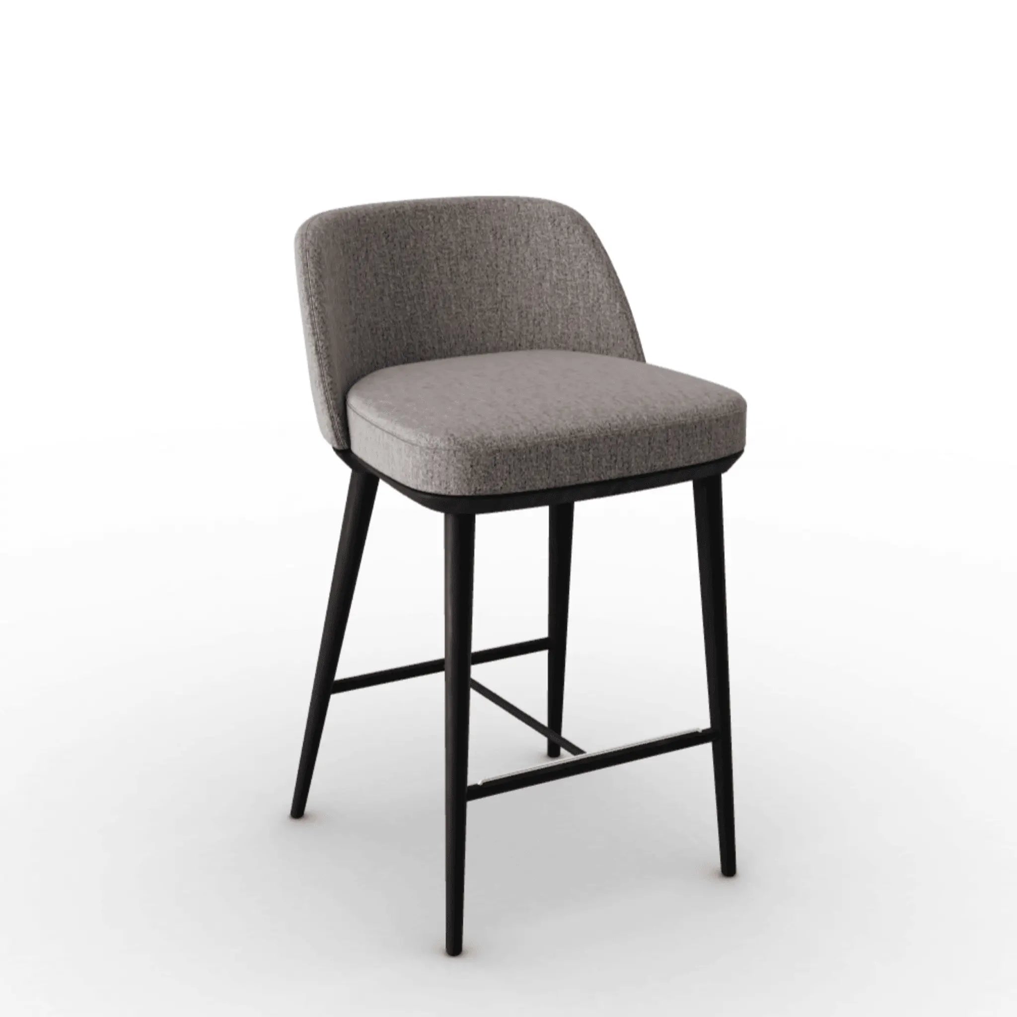 Hoker FOYER boucle taupe – tkanina bouclé i drewno