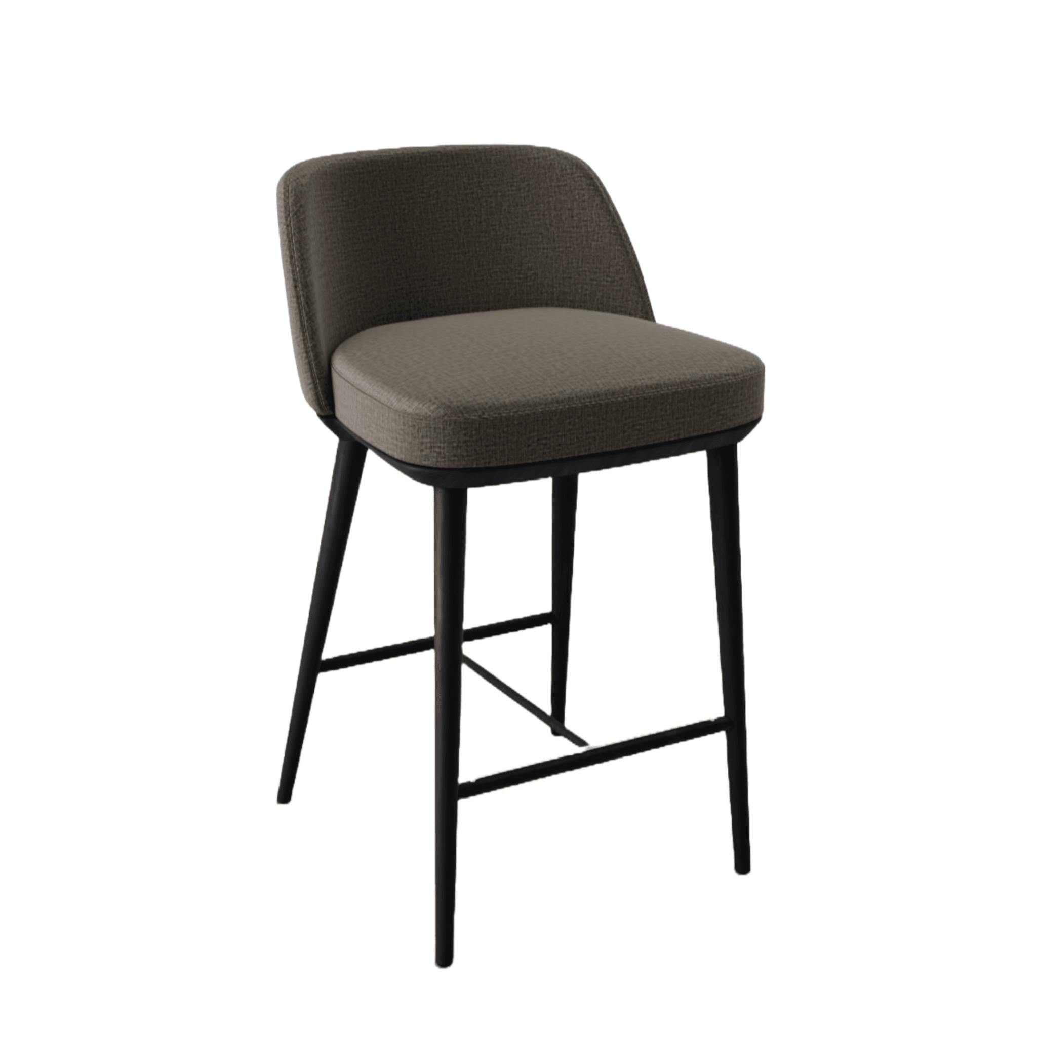 Hoker FOYER melanż szary Calligaris drewniana matowa czerń Eye on Design