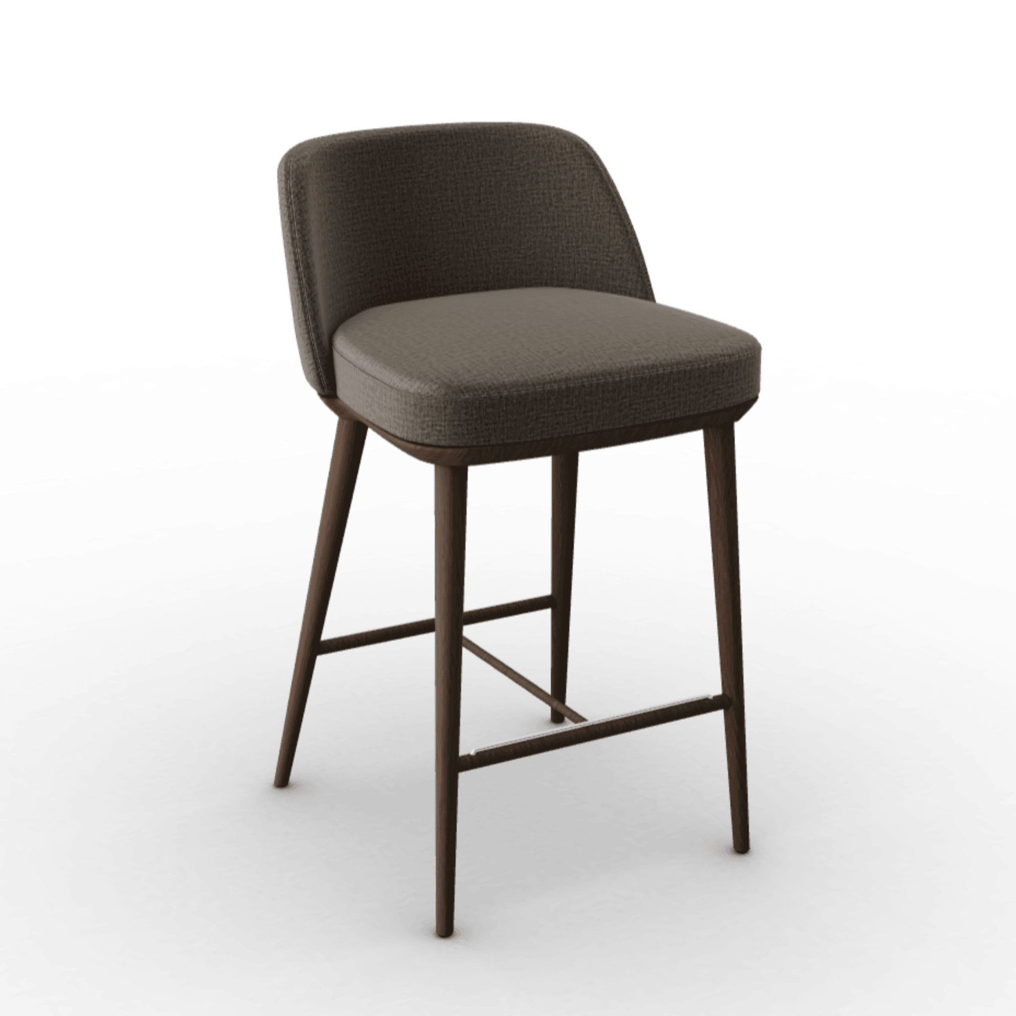 Hoker FOYER melanż szary Calligaris drewniana ciemnobrązowa Eye on Design