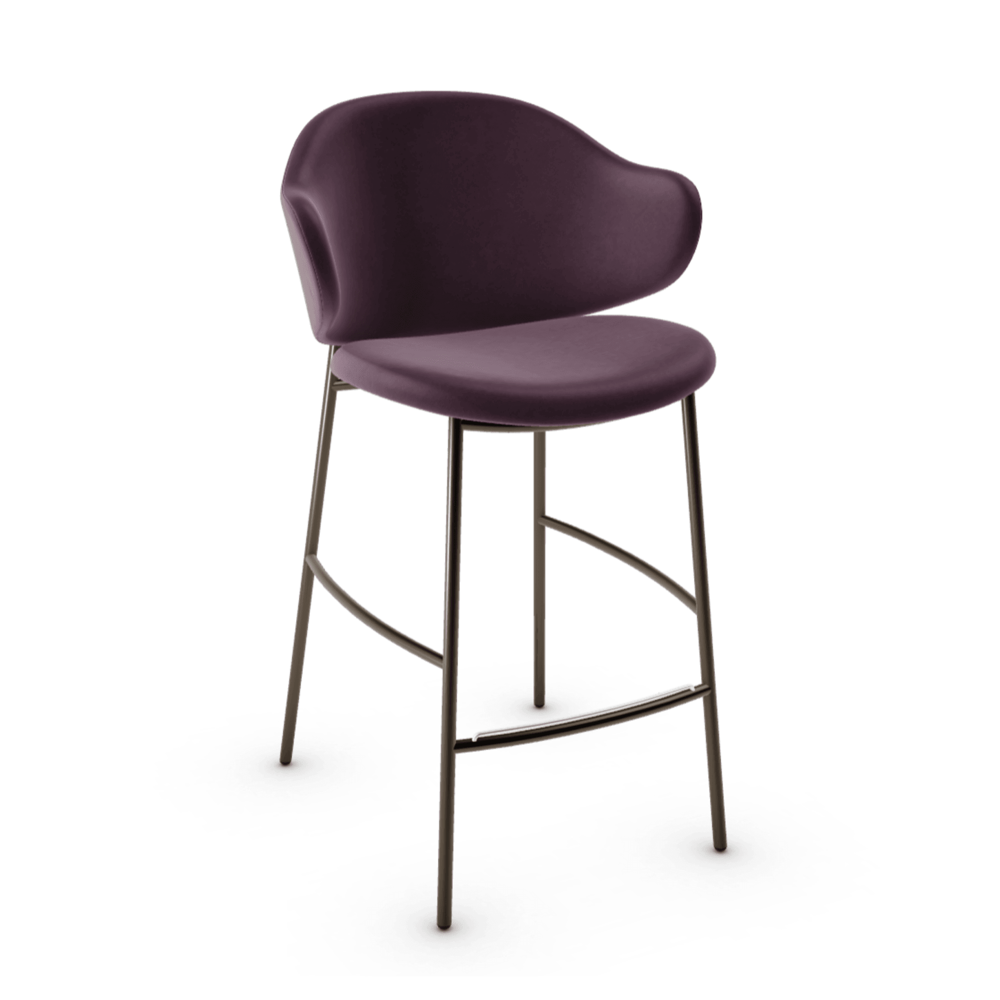 Hoker HOLLY burgundowa ekoskóra Calligaris matowy brąz Eye on Design