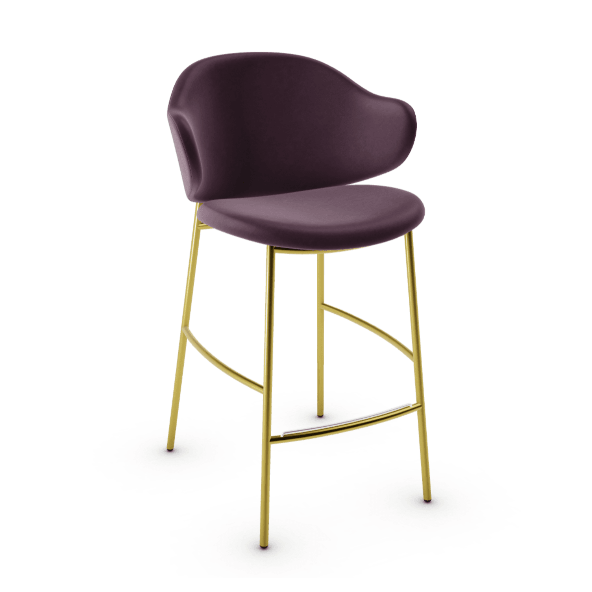 Hoker HOLLY burgundowa ekoskóra Calligaris polerowany mosiądz Eye on Design