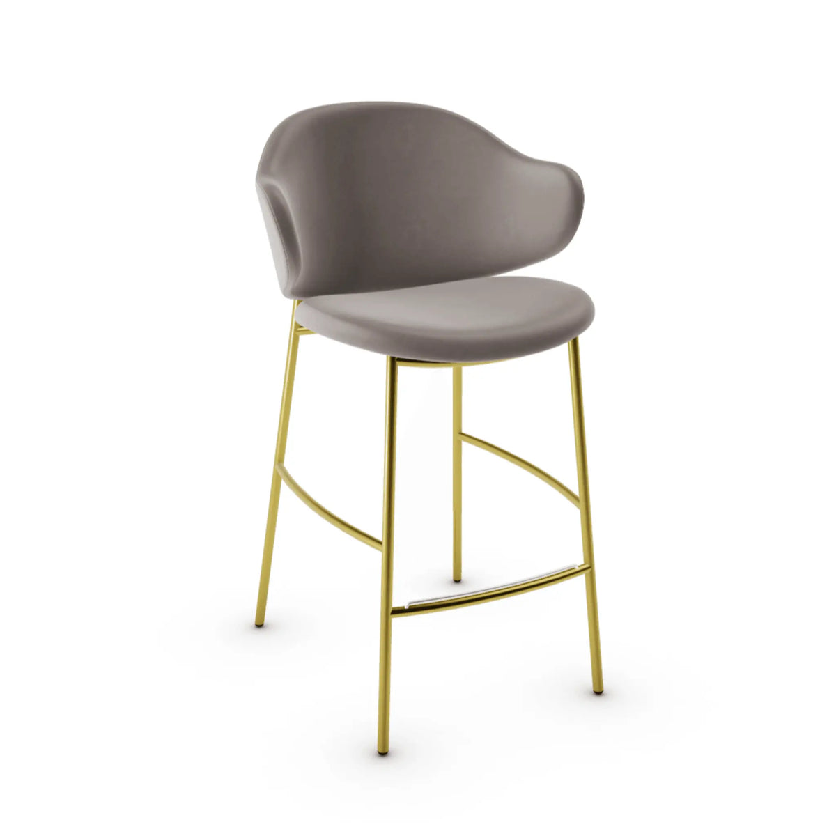 Hoker HOLLY ciemnobeżowa ekoskóra – metal, Calligaris