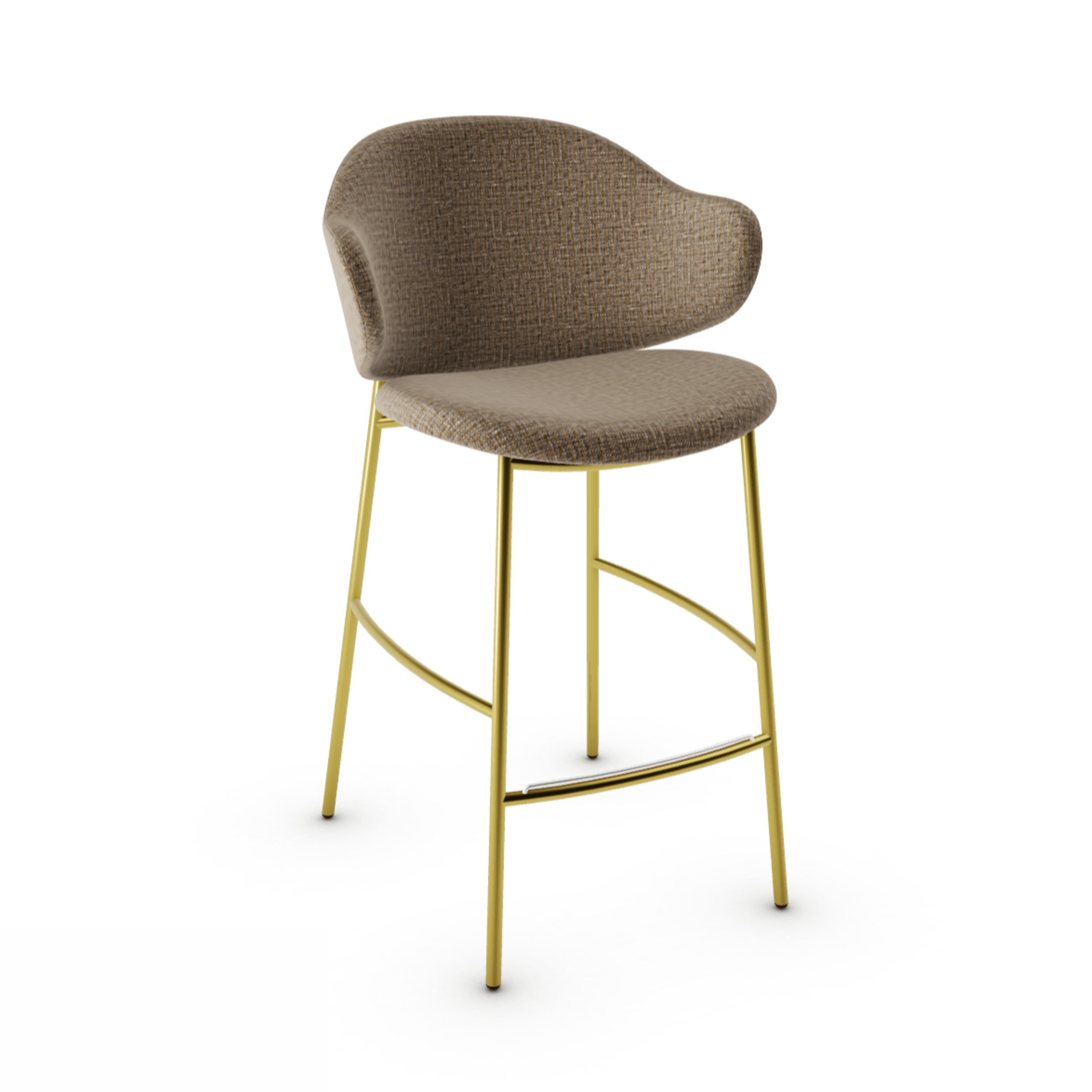 Hoker HOLLY melanż brązowy Calligaris polerowany mosiądz Eye on Design