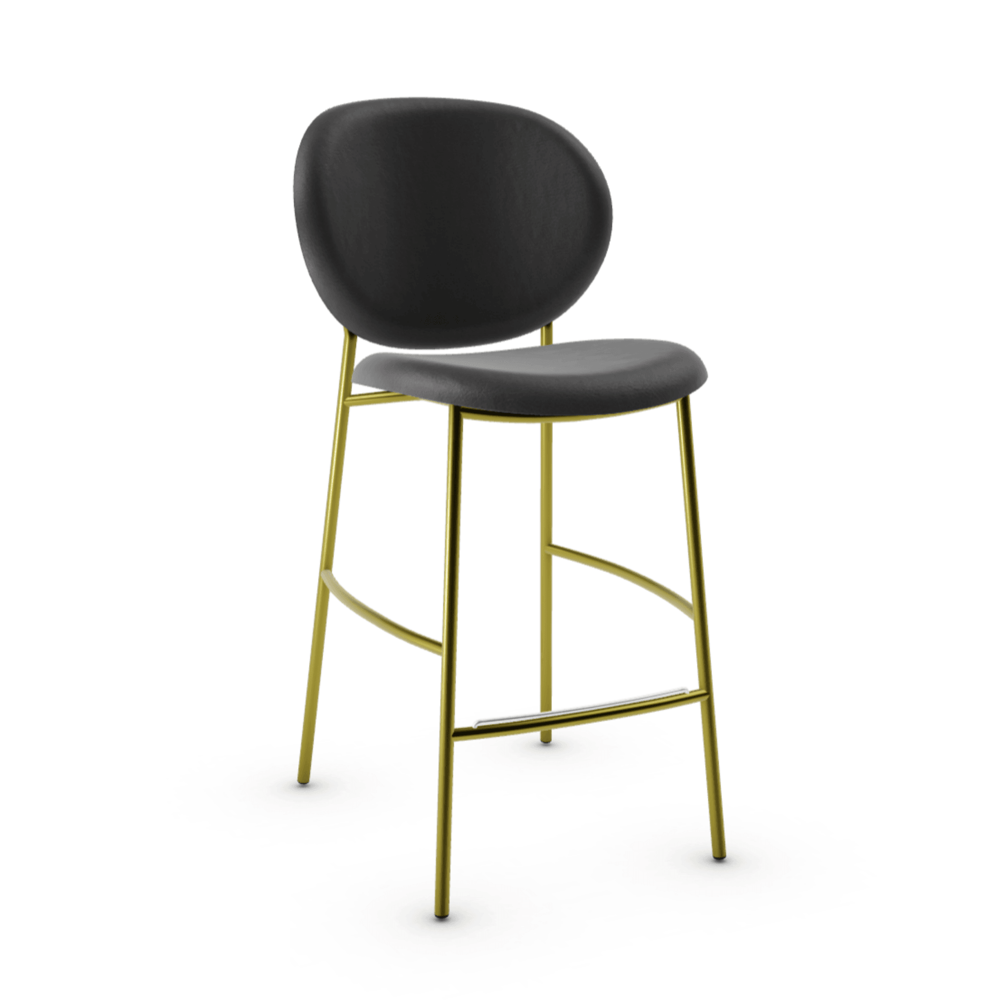 Hoker INÈS ciemnoszary Calligaris matowy mosiądz Eye on Design