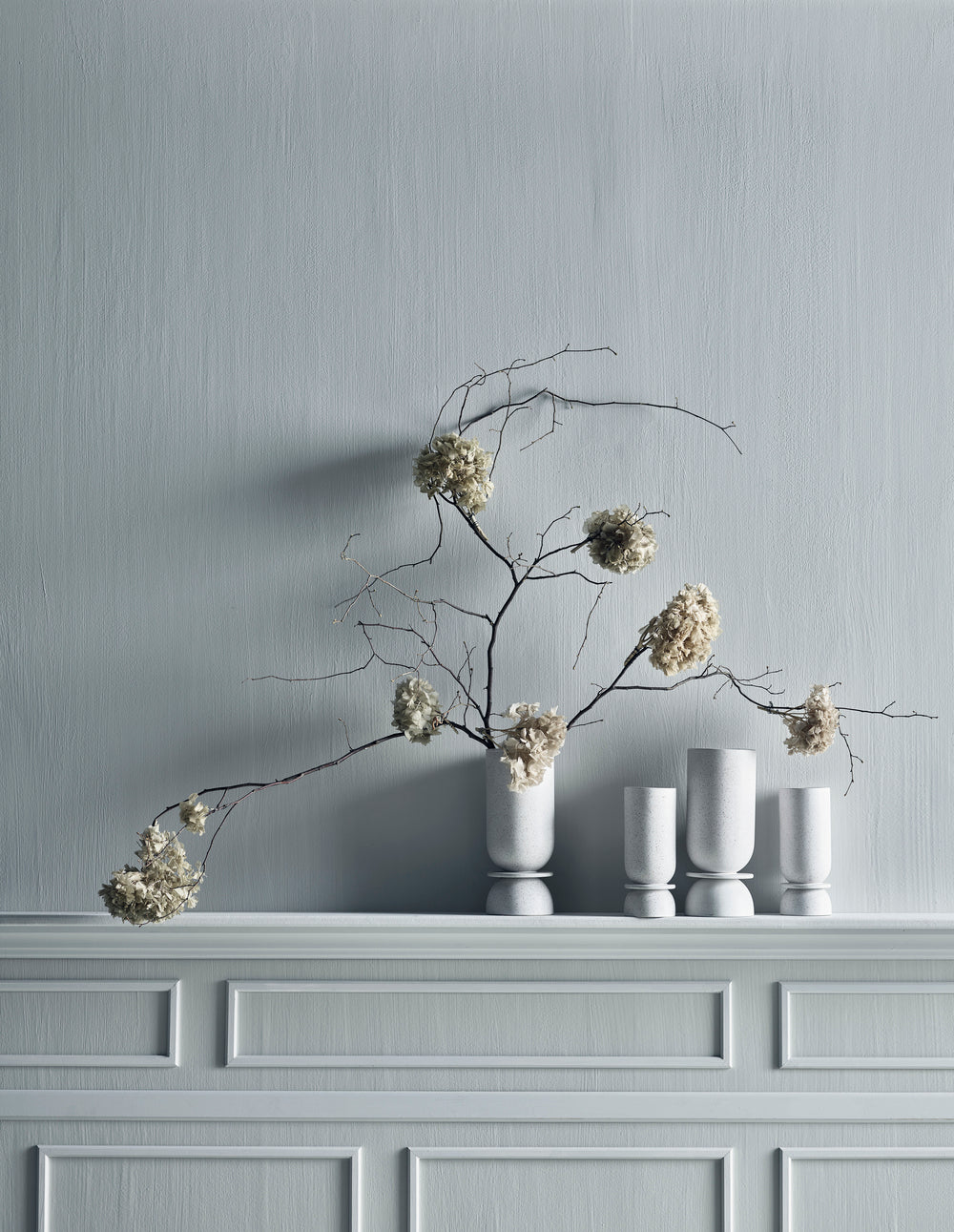 Stunde Vase weiße Keramik