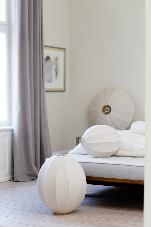 Ovale lampenkap zandkleurig