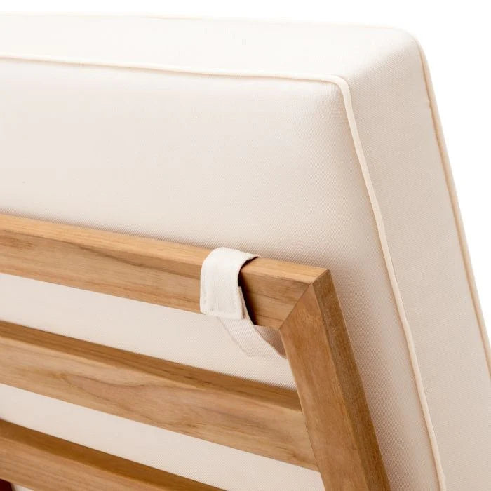 Ligstoel MANZO gebroken wit