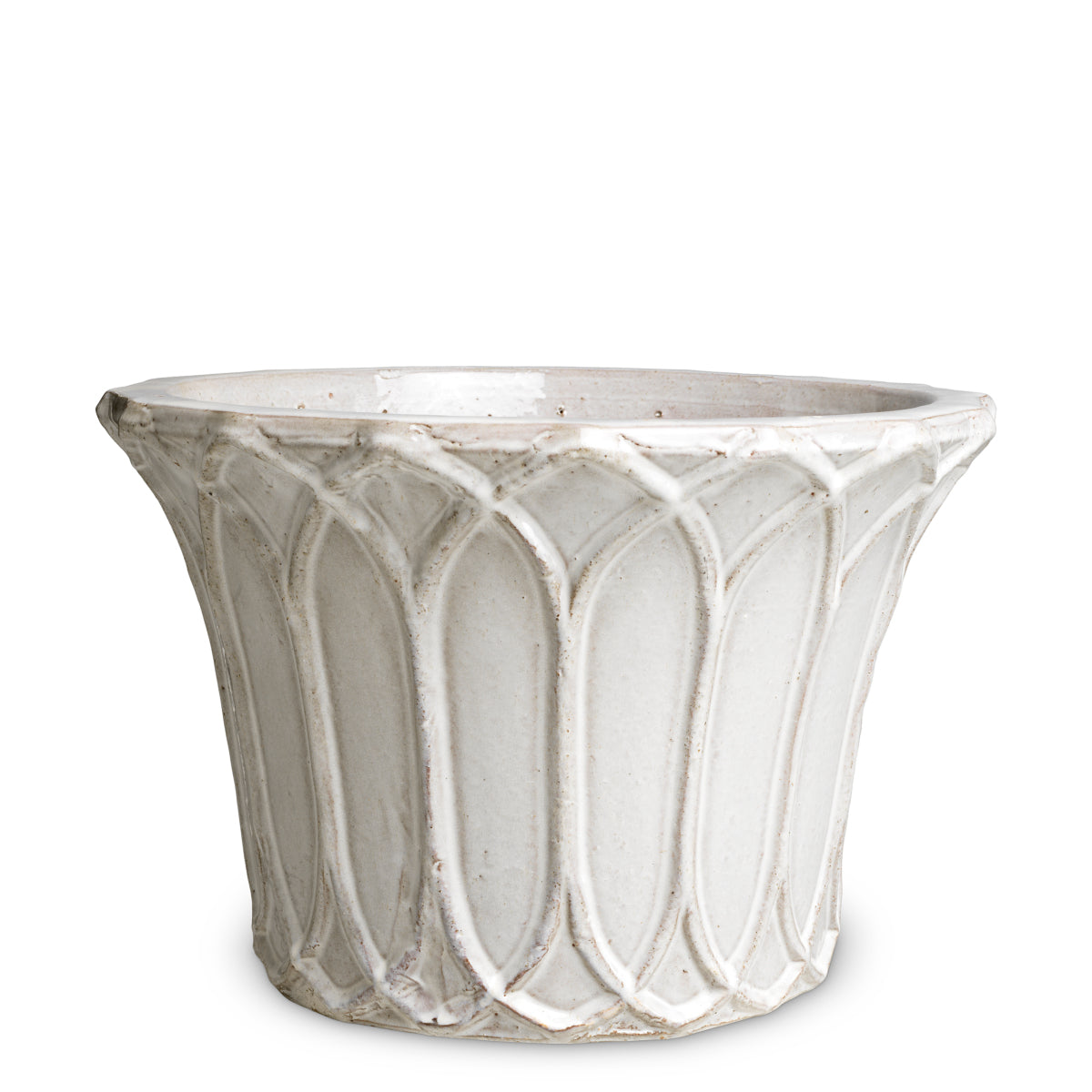 IVERSON Outdoor Planter Set Light Gray Ceramic