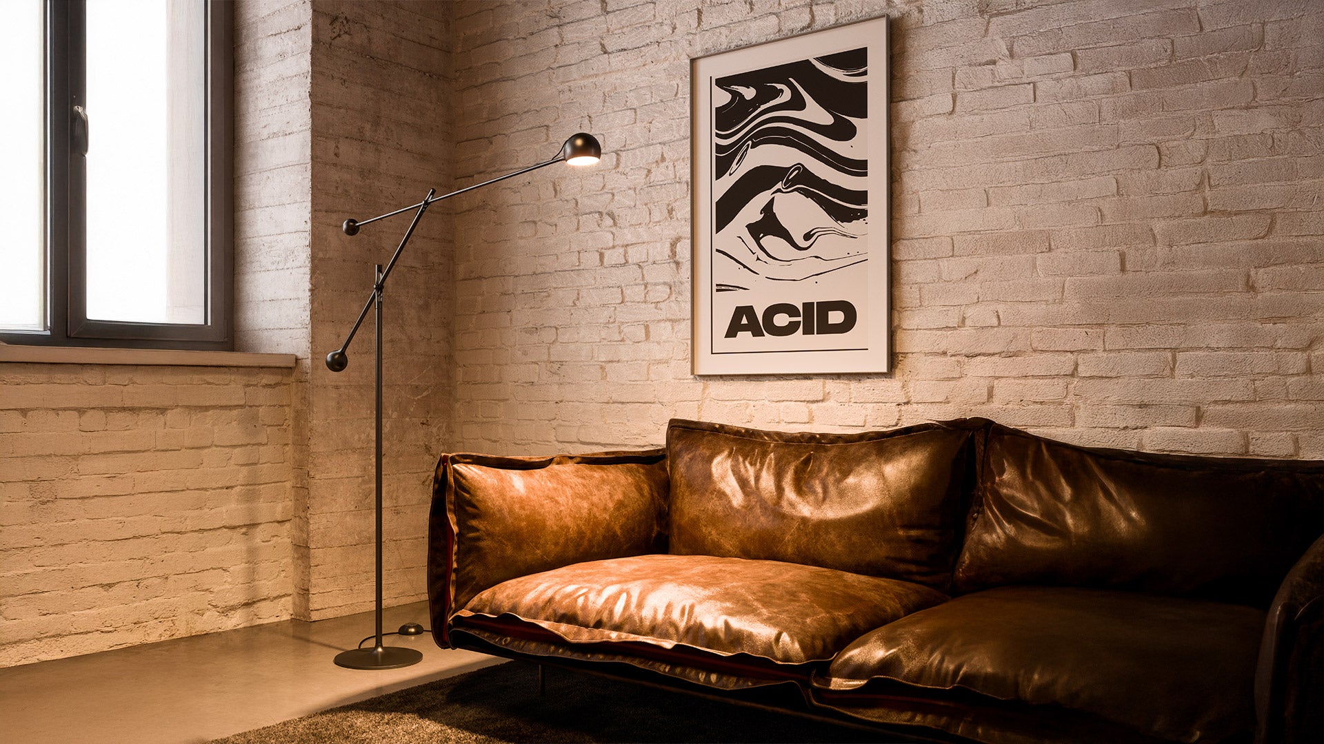 Verstelbare vloerlamp IXA antraciet