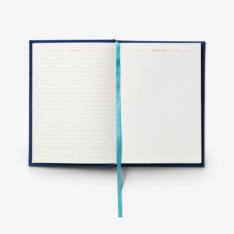 Notizbuch JUST A NOTE granatblau mit blauem Akzent