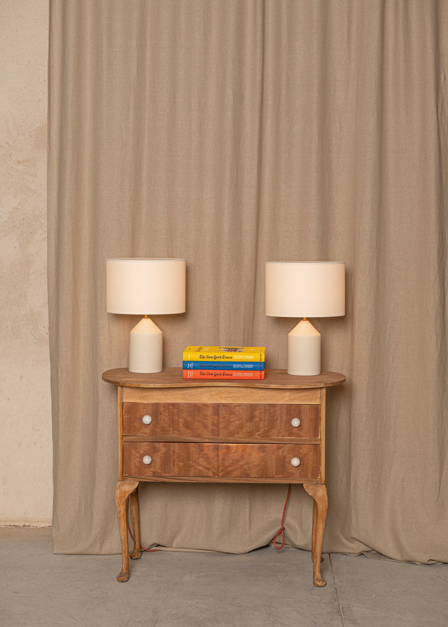 Tischlampe aus Keramik JOSEF ecru