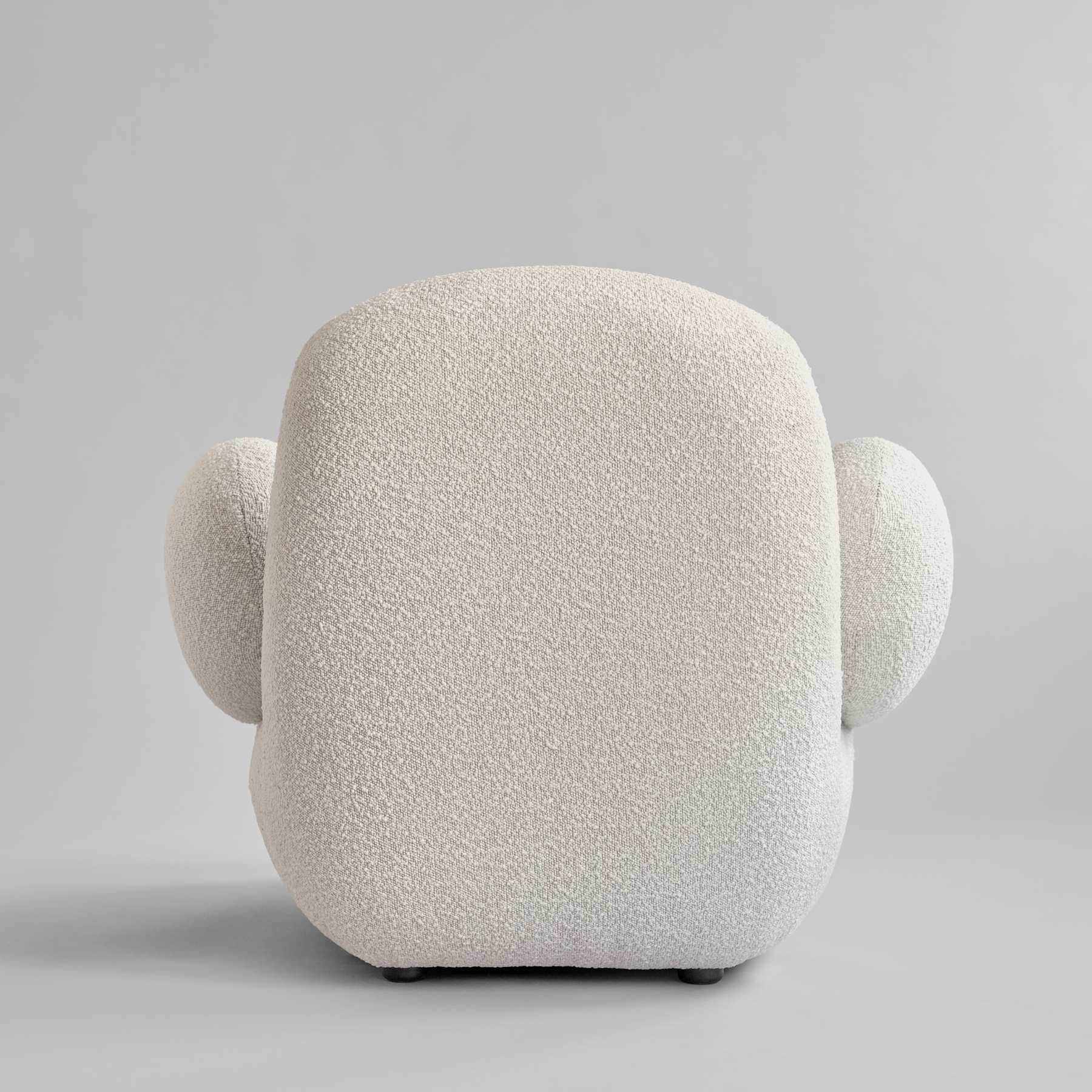 TOE FLAT armchair white bouclé