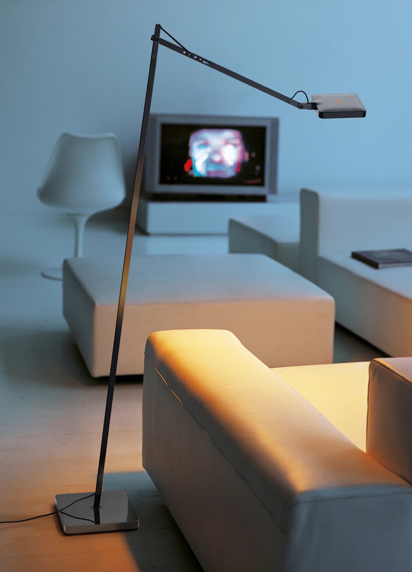 Grijze KELVIN LED leesvloerlamp