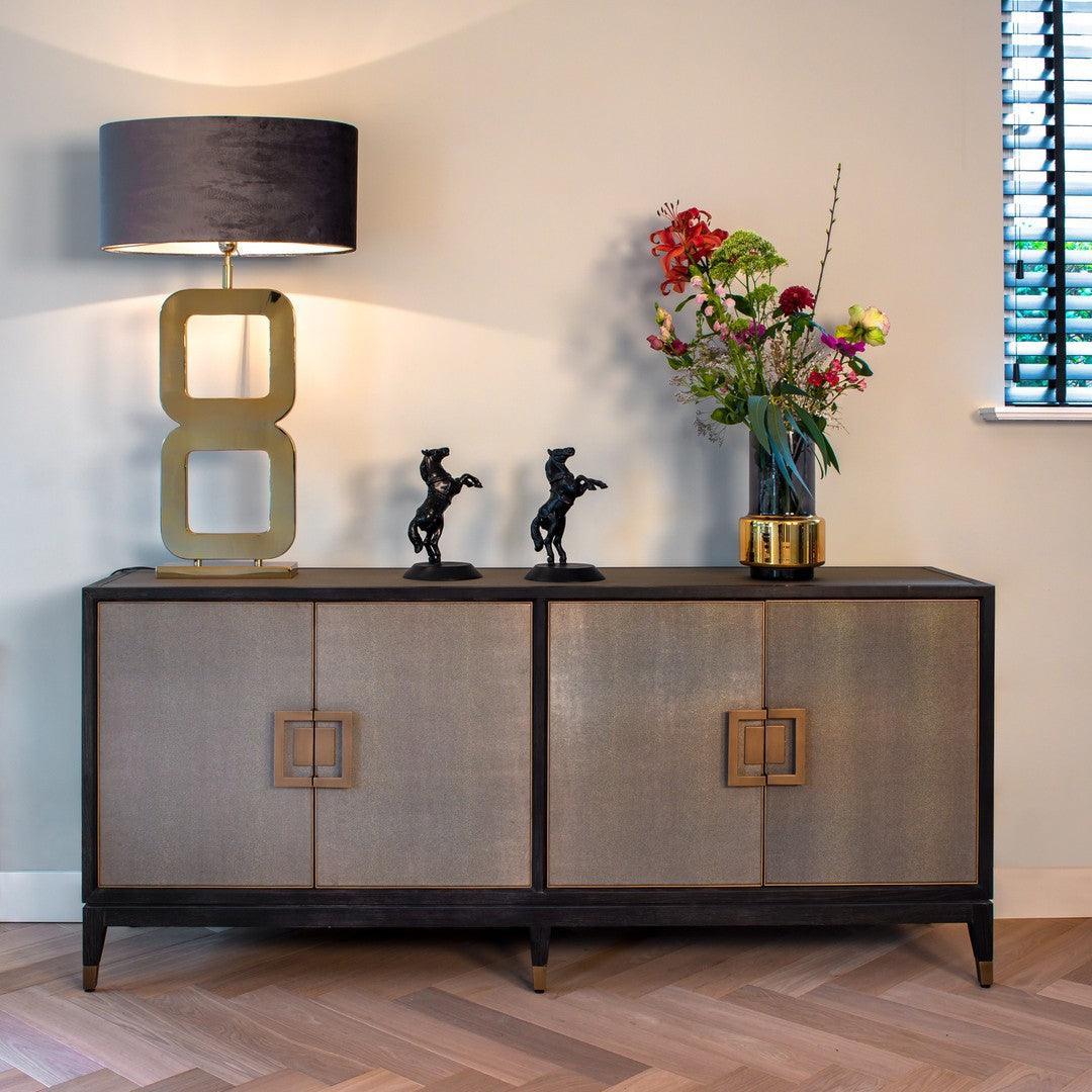 Komoda BLOOMINGVILLE drewno dębowe ze złotym Richmond Interiors Eye on Design