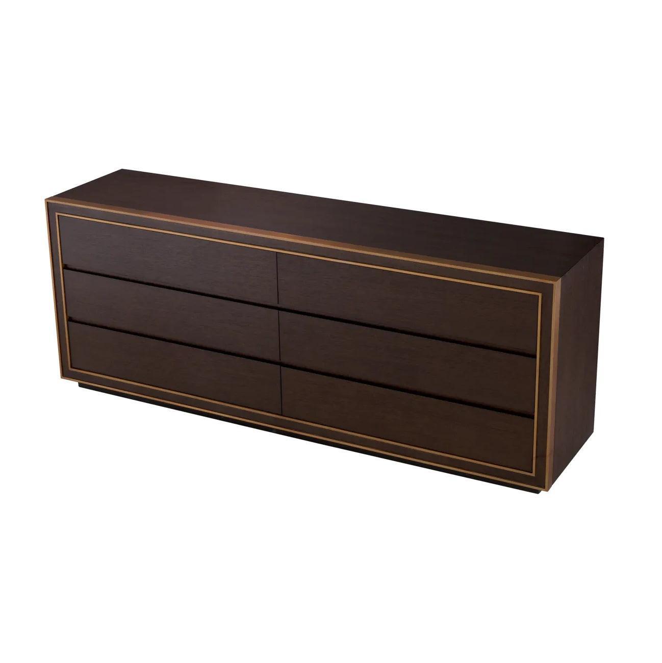 Komoda CAMELOT fornir dębowy z mosiądzem Eichholtz Eye on Design