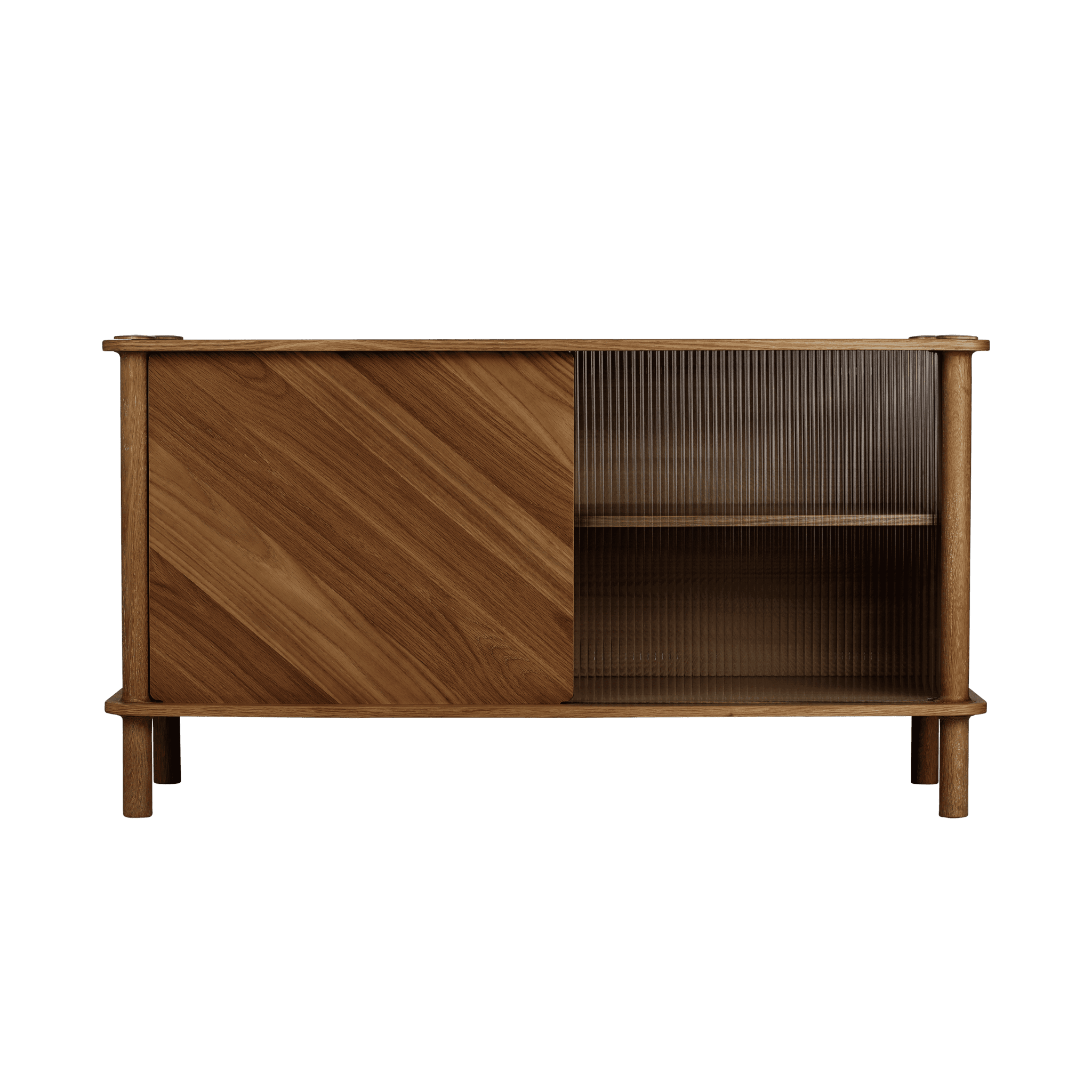 Komoda ITALIC ciemny dąb UMAGE 1x szklane i 1x drewniane Eye on Design