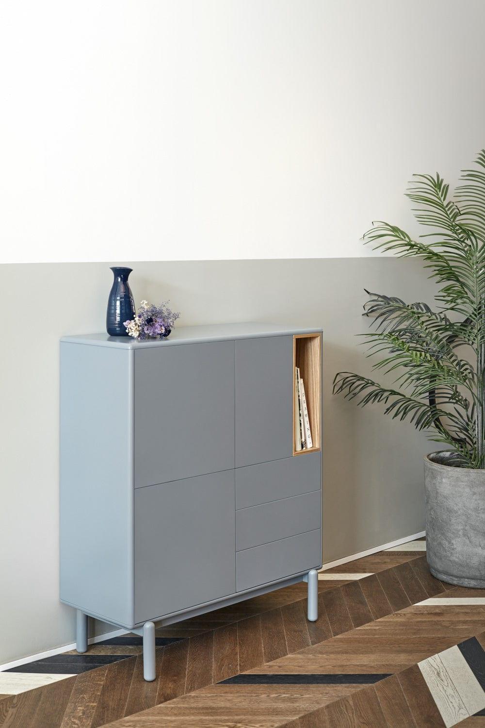 Komoda wysoka CORVO szary Teulat Eye on Design