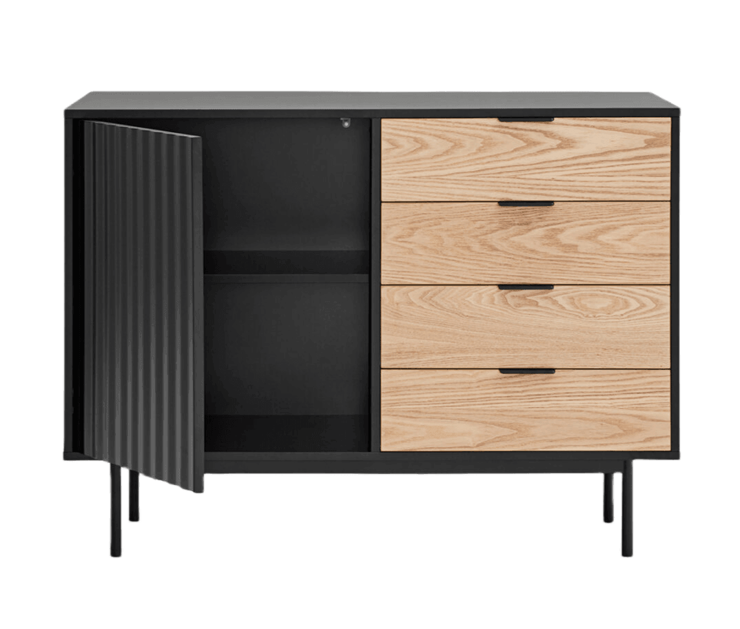 Komoda z szufladami SIERRA czarny Teulat Eye on Design