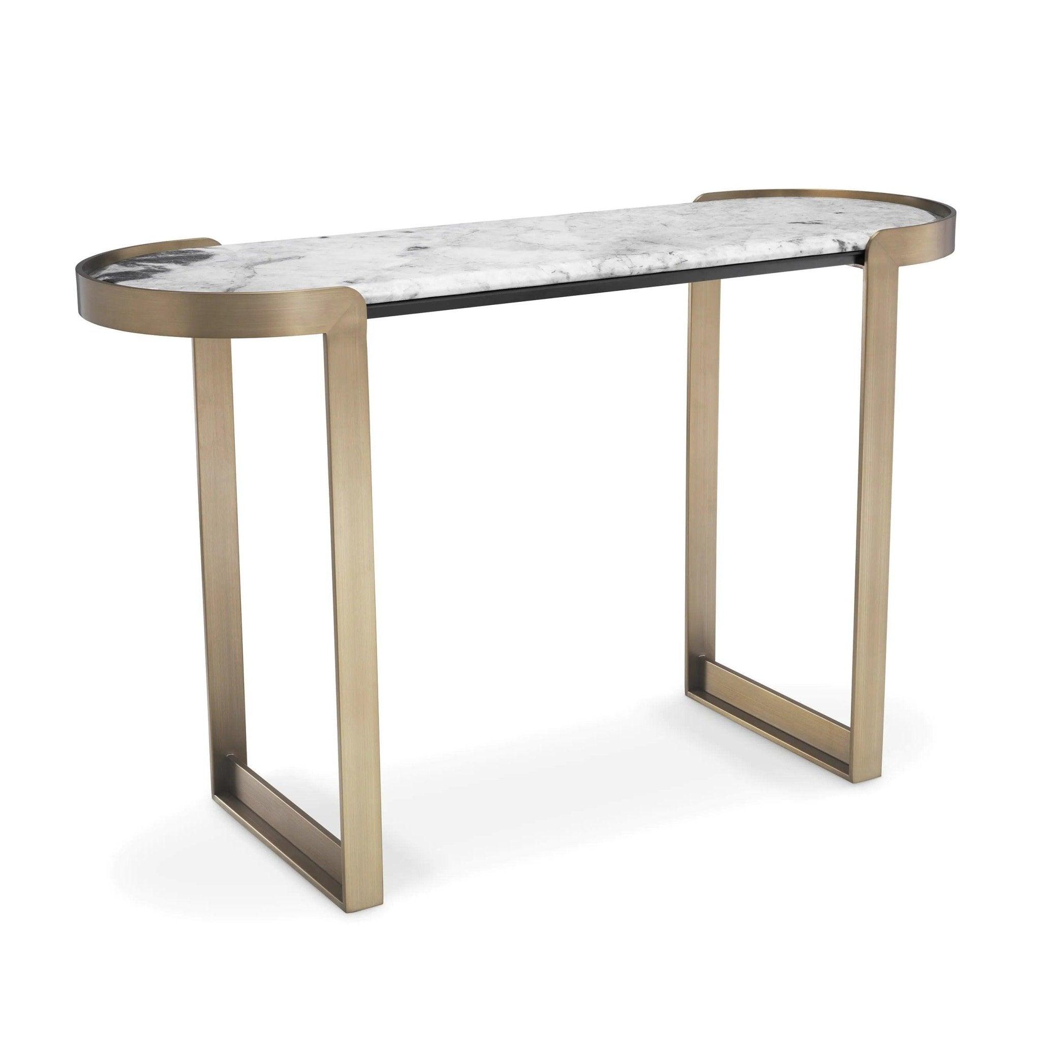 Konsola FABIO szczotkowany mosiądz z marmurem Eichholtz Eye on Design