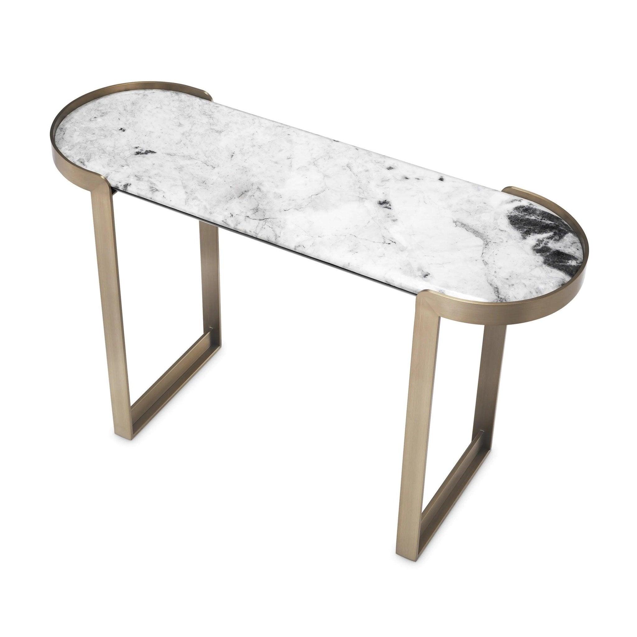 Konsola FABIO szczotkowany mosiądz z marmurem Eichholtz Eye on Design