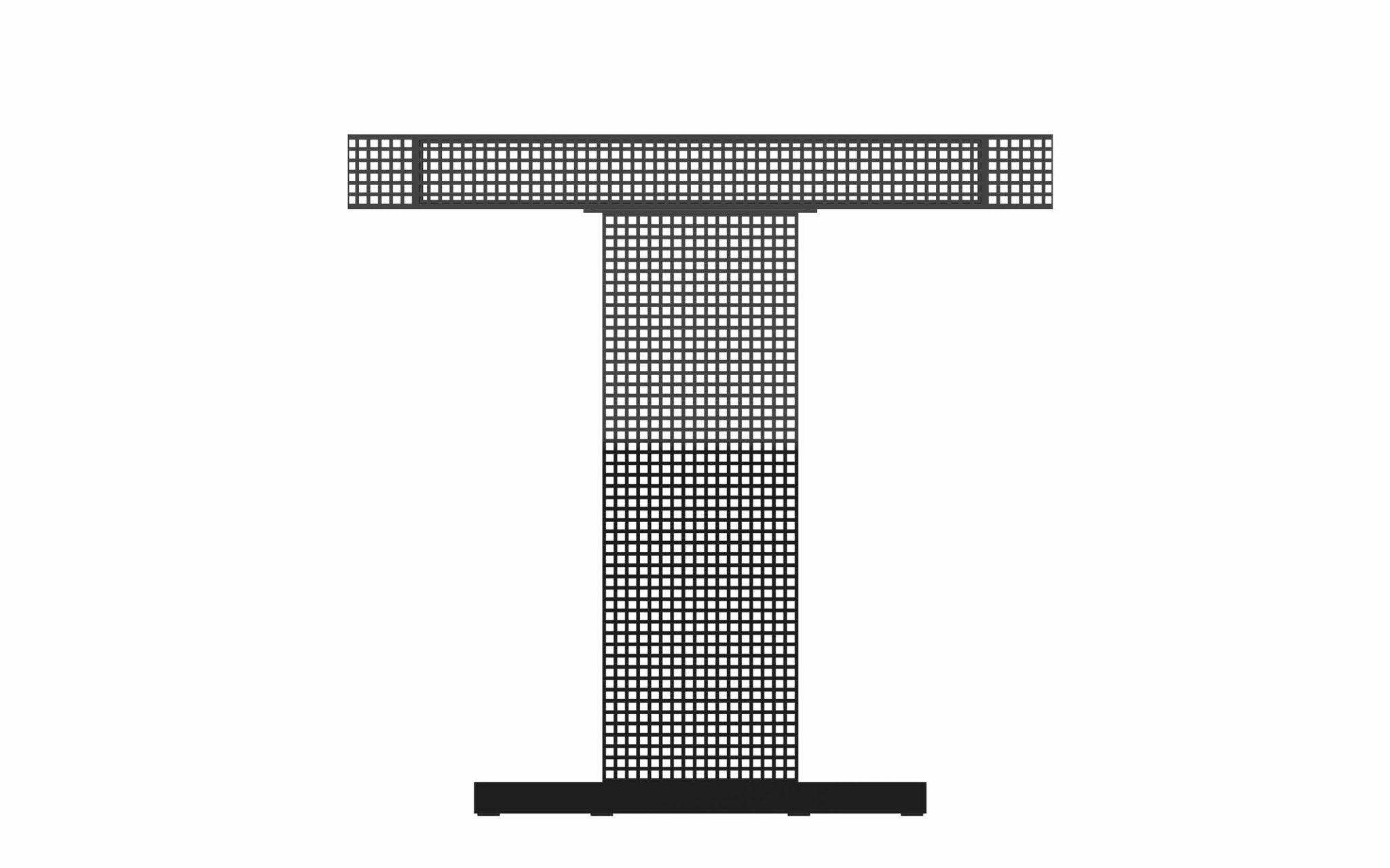 Konsola METROPOLIS stalowy Mati Sipiora Czarny Eye on Design