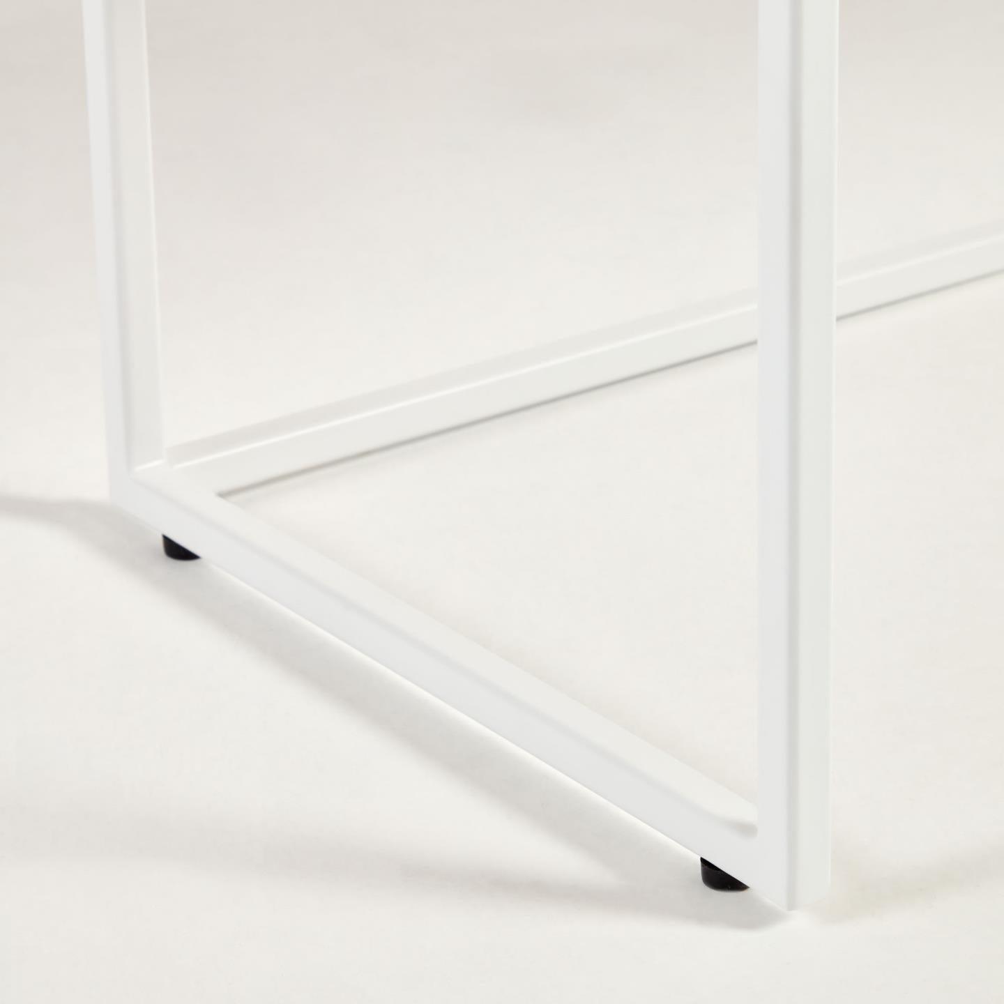 Konsola YOANA fornir dębowy z białą podstawą La Forma Eye on Design