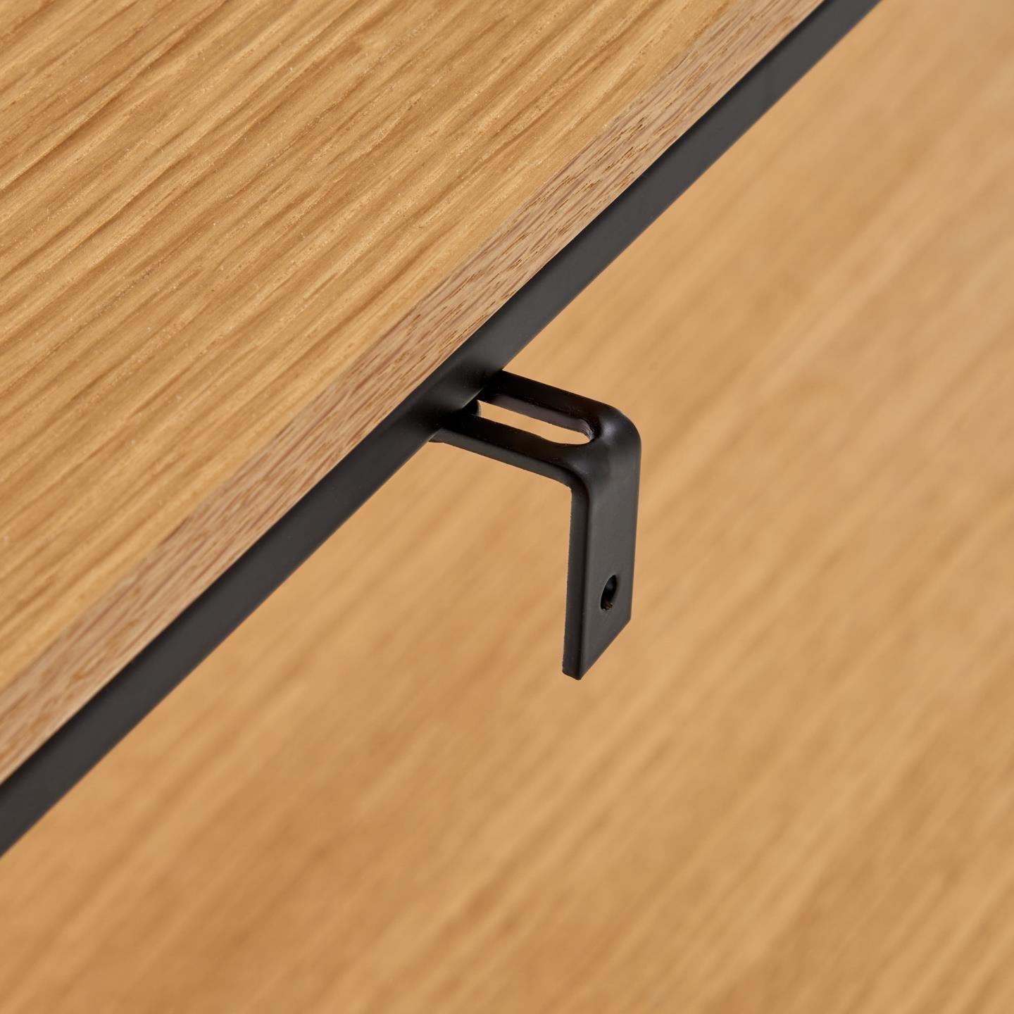 Konsola YOANA fornir dębowy z czarną podstawą La Forma Eye on Design