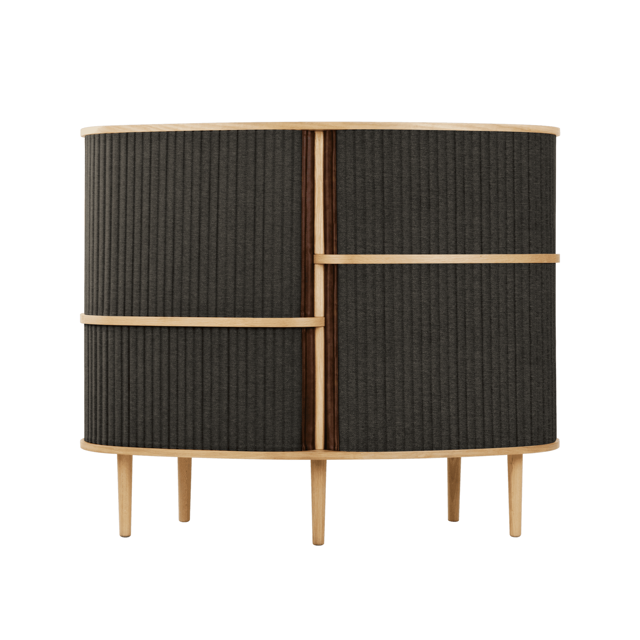 Kredens AUDACIOUS antracytowy z dębem UMAGE Eye on Design