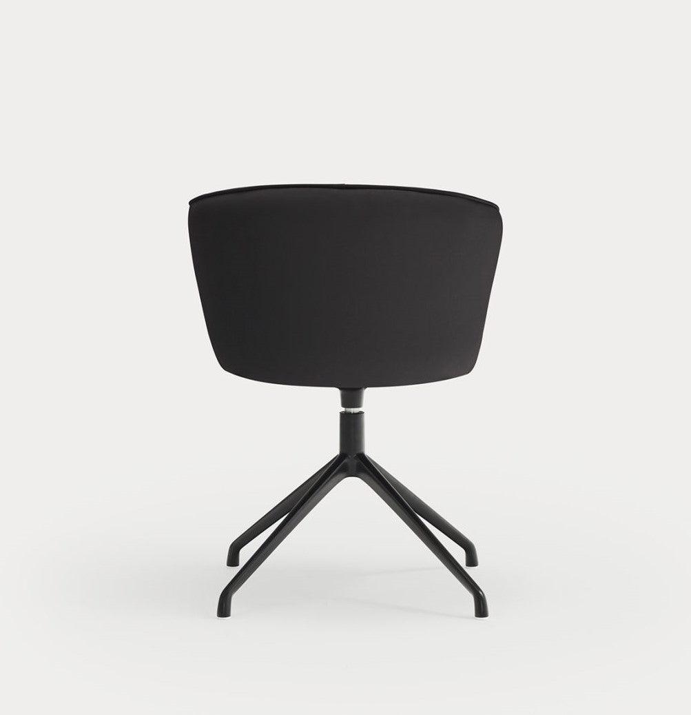 Krzesło ADD ekoskóra czarna z czarną podstawą Teulat Eye on Design